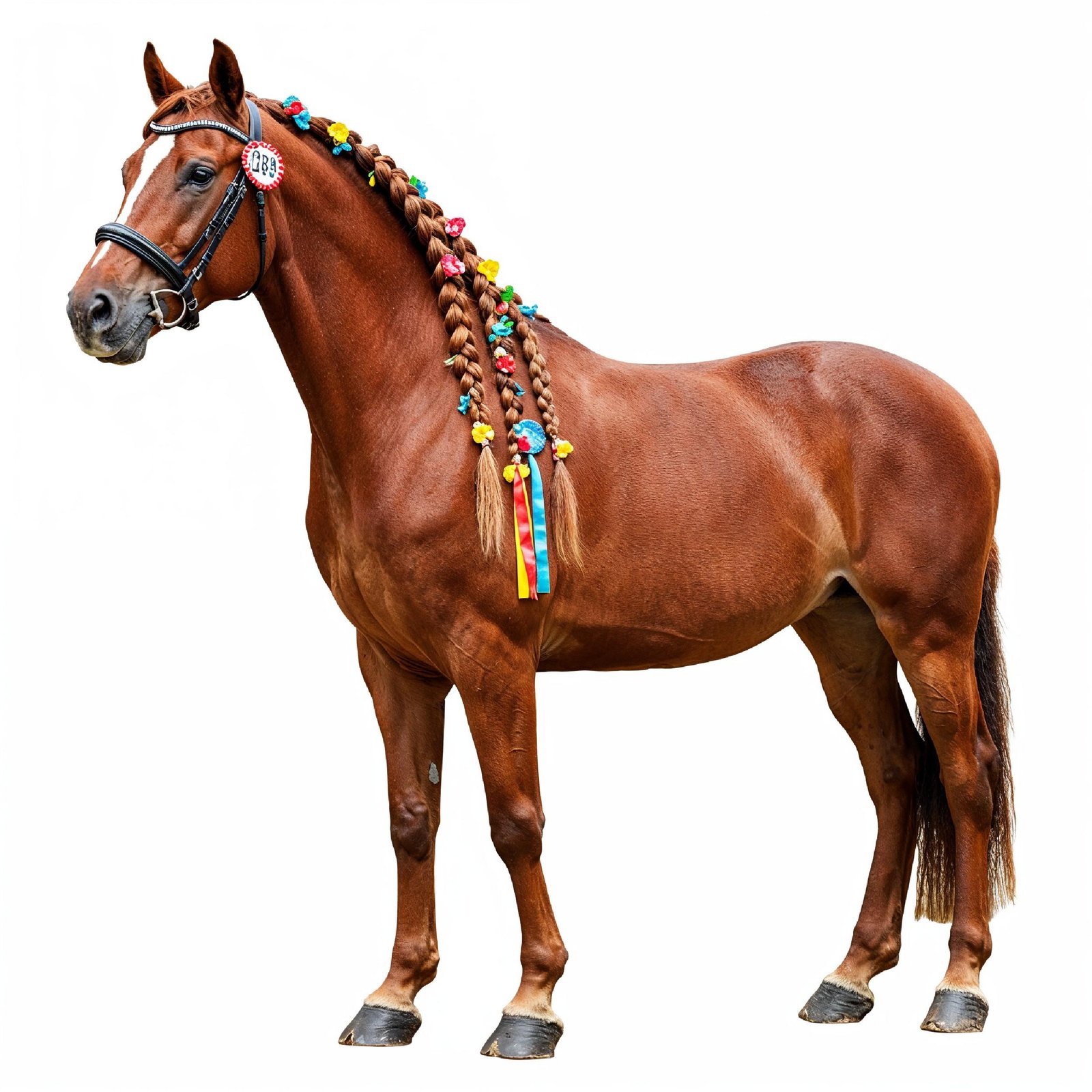 Horse Isolated on White Background Elegant Equine Studio Portrait
