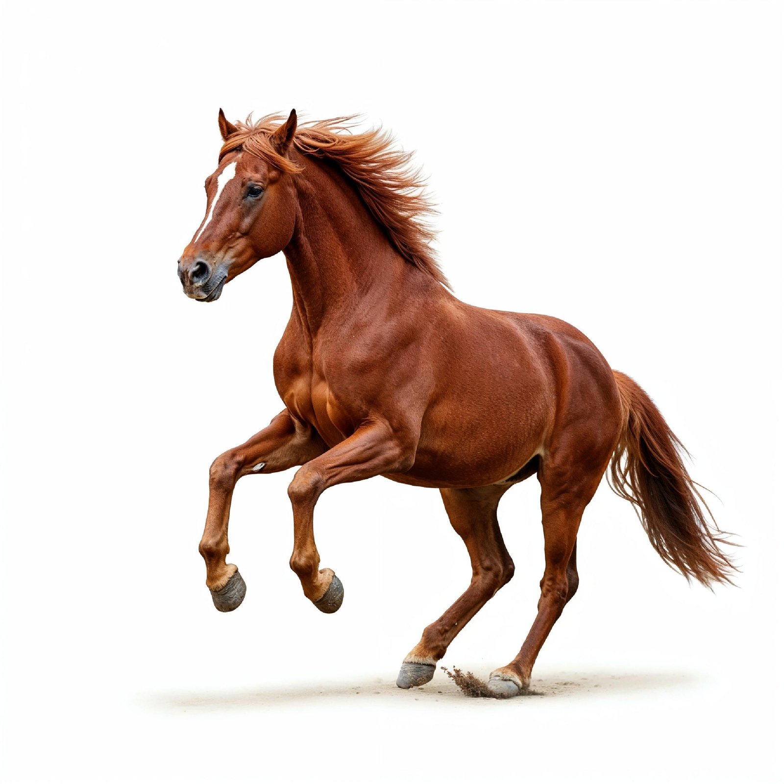 Horse Isolated on White Background Elegant Equine Studio Portrait
