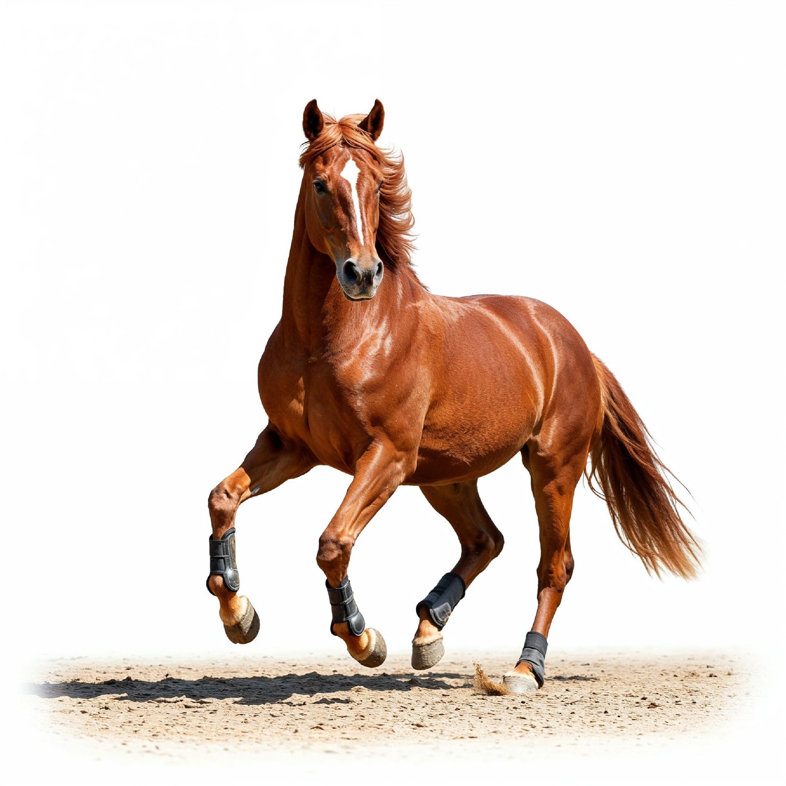Horse Isolated on White Background Elegant Equine Studio Portrait
