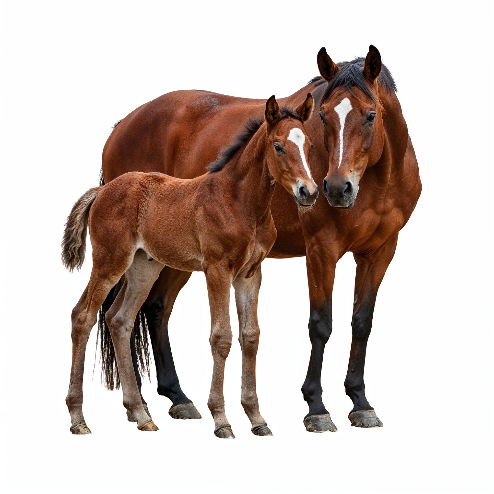 Horse Isolated on White Background Elegant Equine Studio Portrait