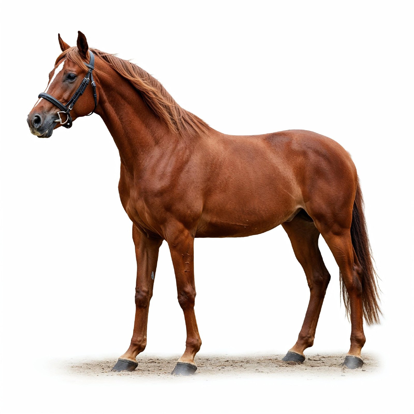Horse Isolated on White Background Elegant Equine Studio Portrait