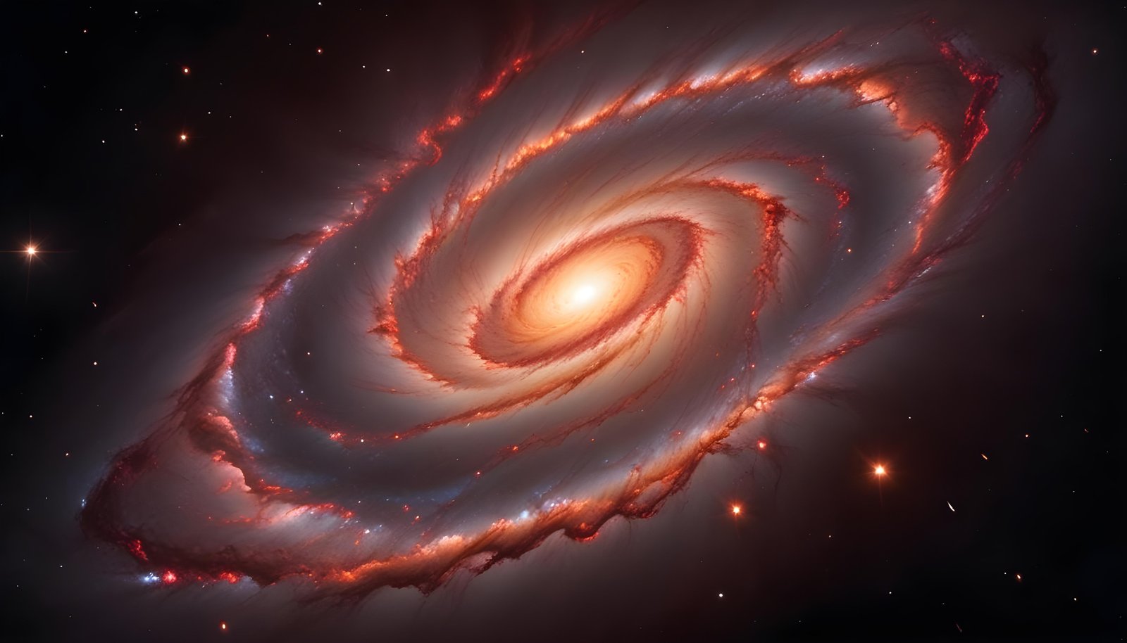 Mesmerizing Spiral Galaxy and Deep Space Nebula Illustration Background
