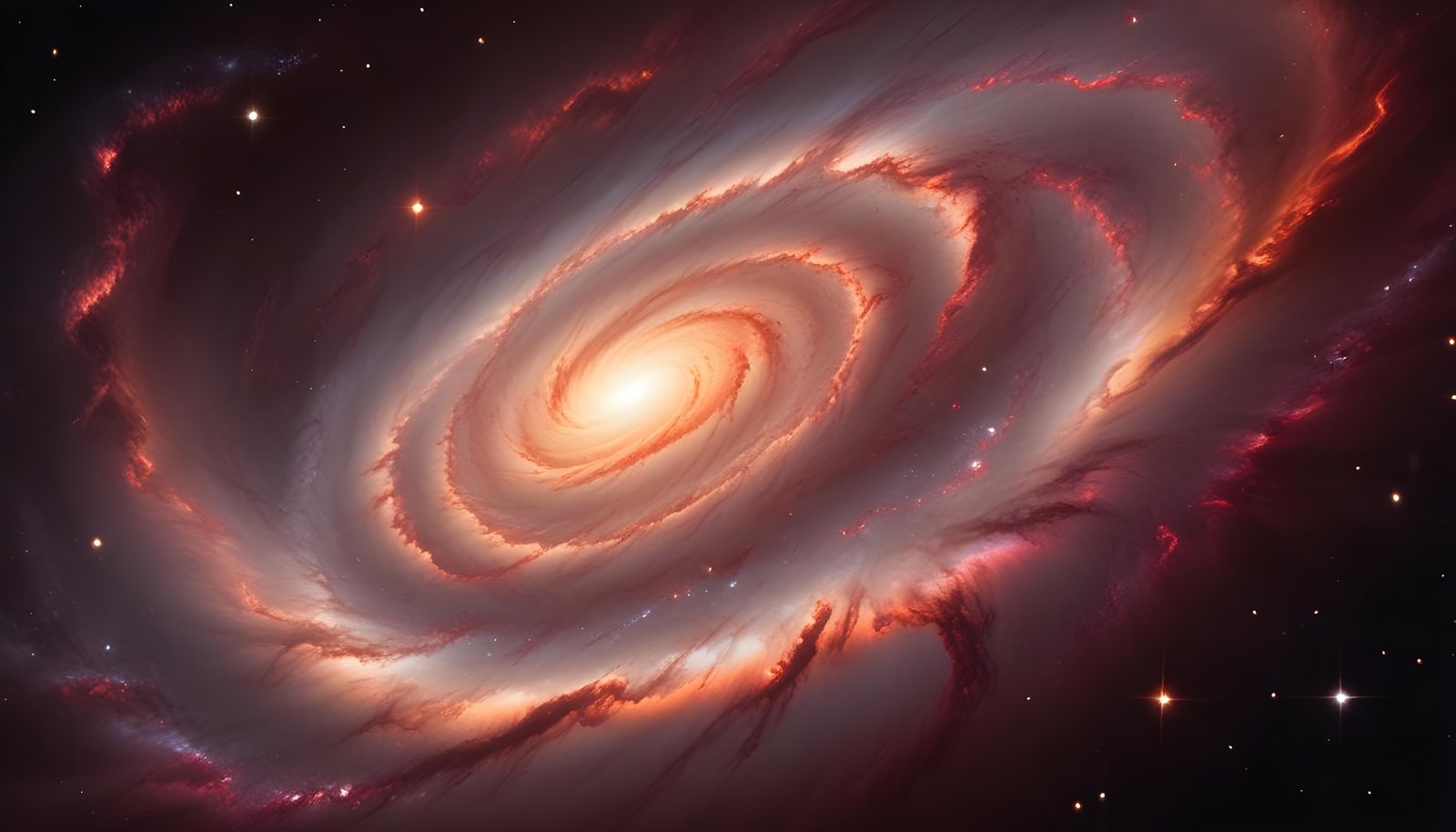 Mesmerizing Spiral Galaxy and Deep Space Nebula Illustration Background