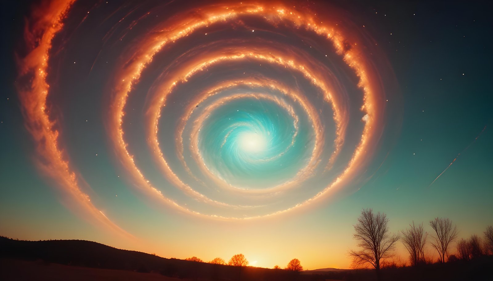 Mesmerizing Spiral Galaxy and Deep Space Nebula Illustration Background