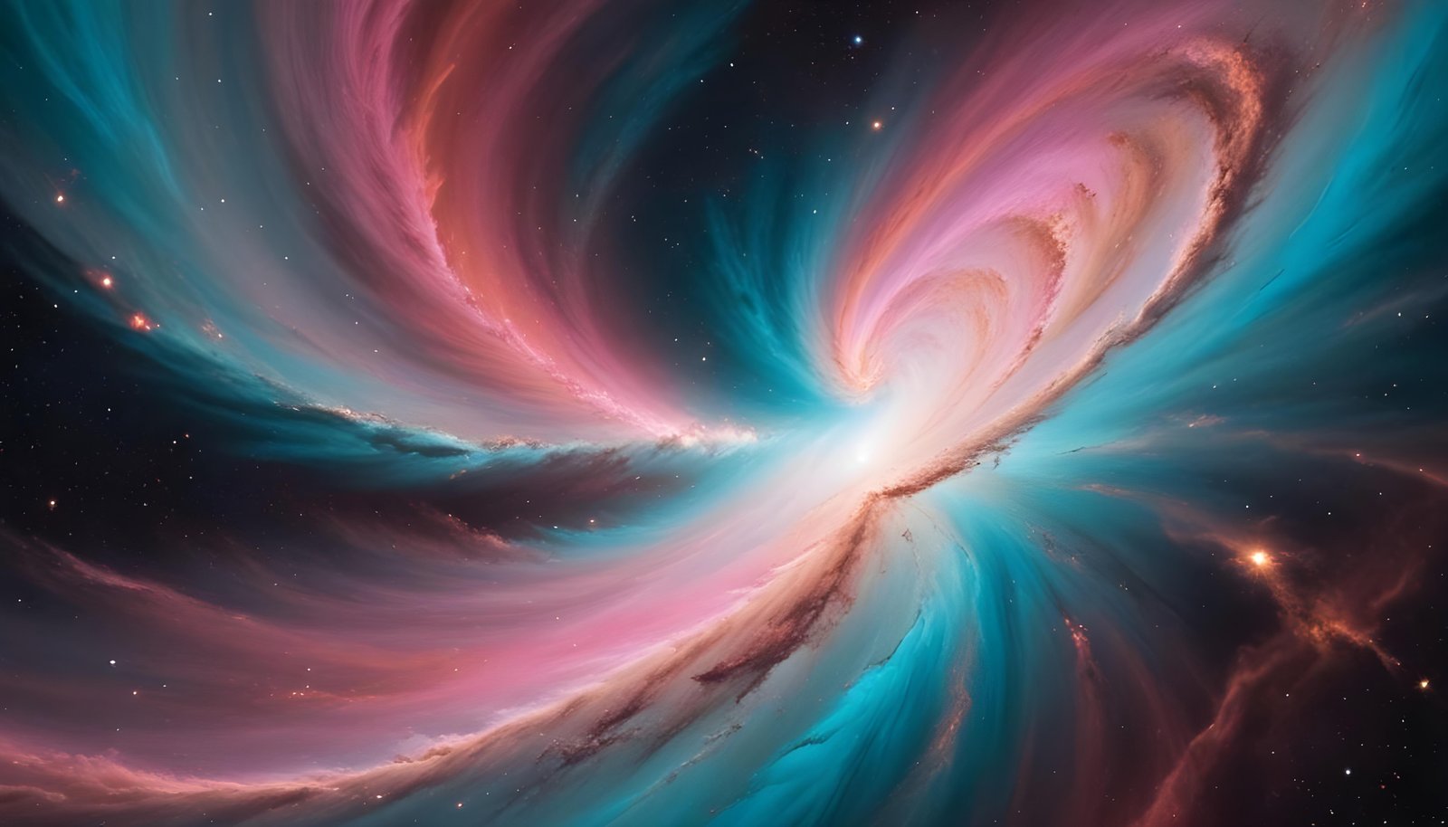 Mesmerizing Spiral Galaxy and Deep Space Nebula Illustration Background