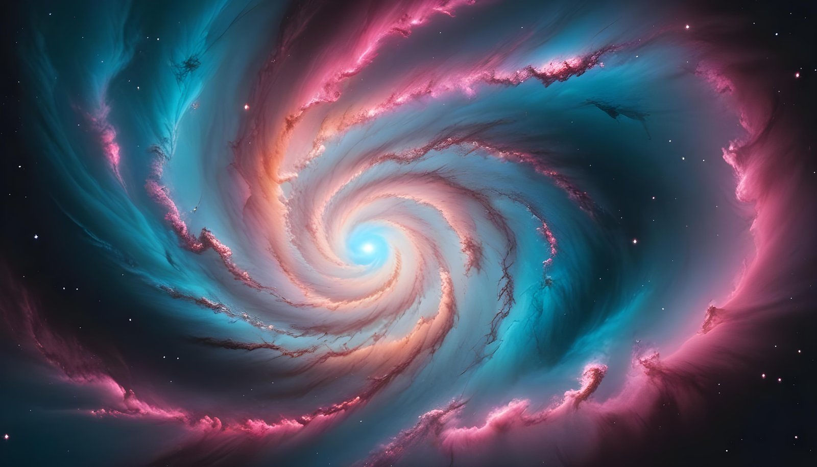 Mesmerizing Spiral Galaxy and Deep Space Nebula Illustration Background