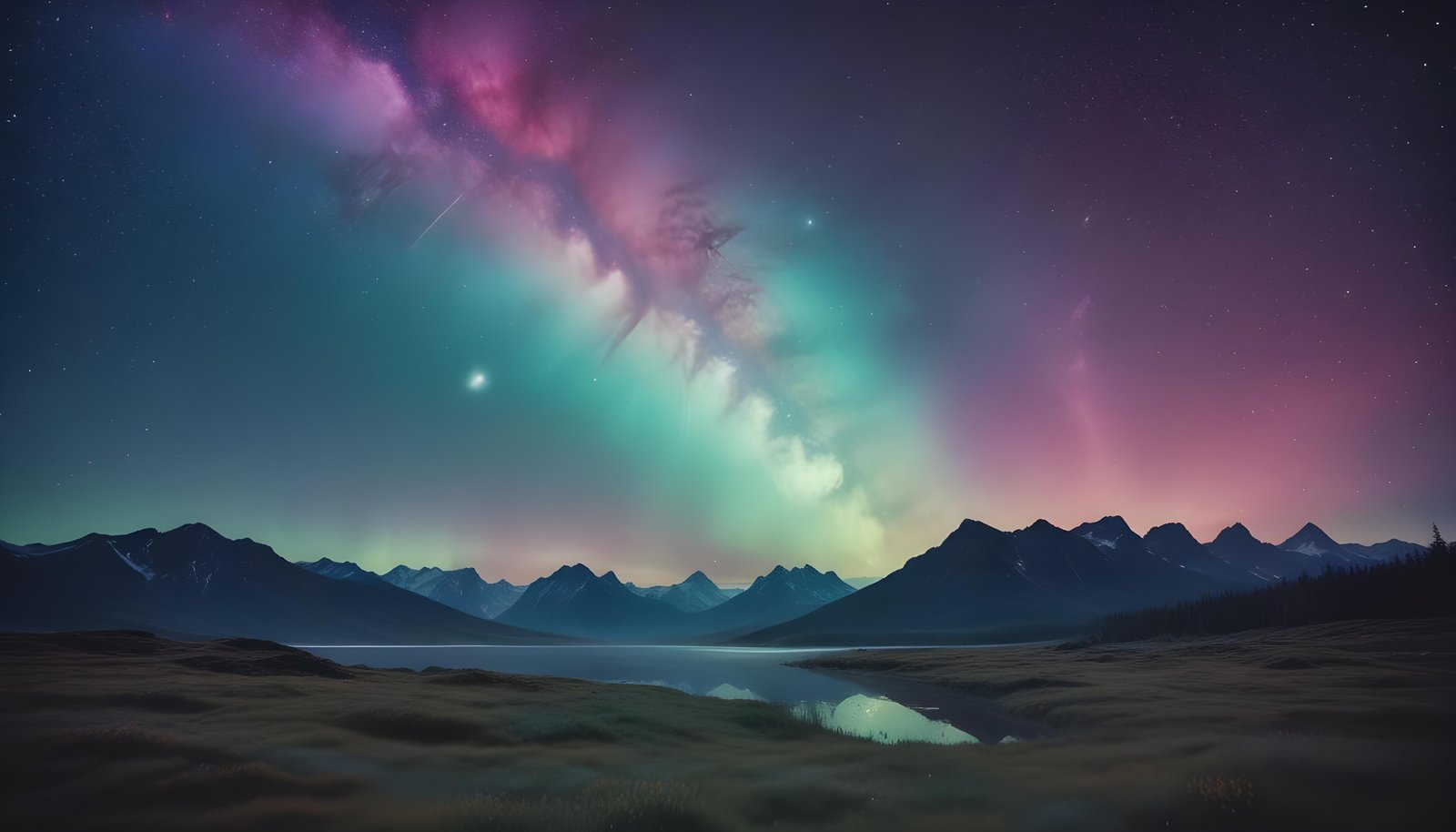 Mesmerizing Spiral Galaxy and Deep Space Nebula Illustration Background