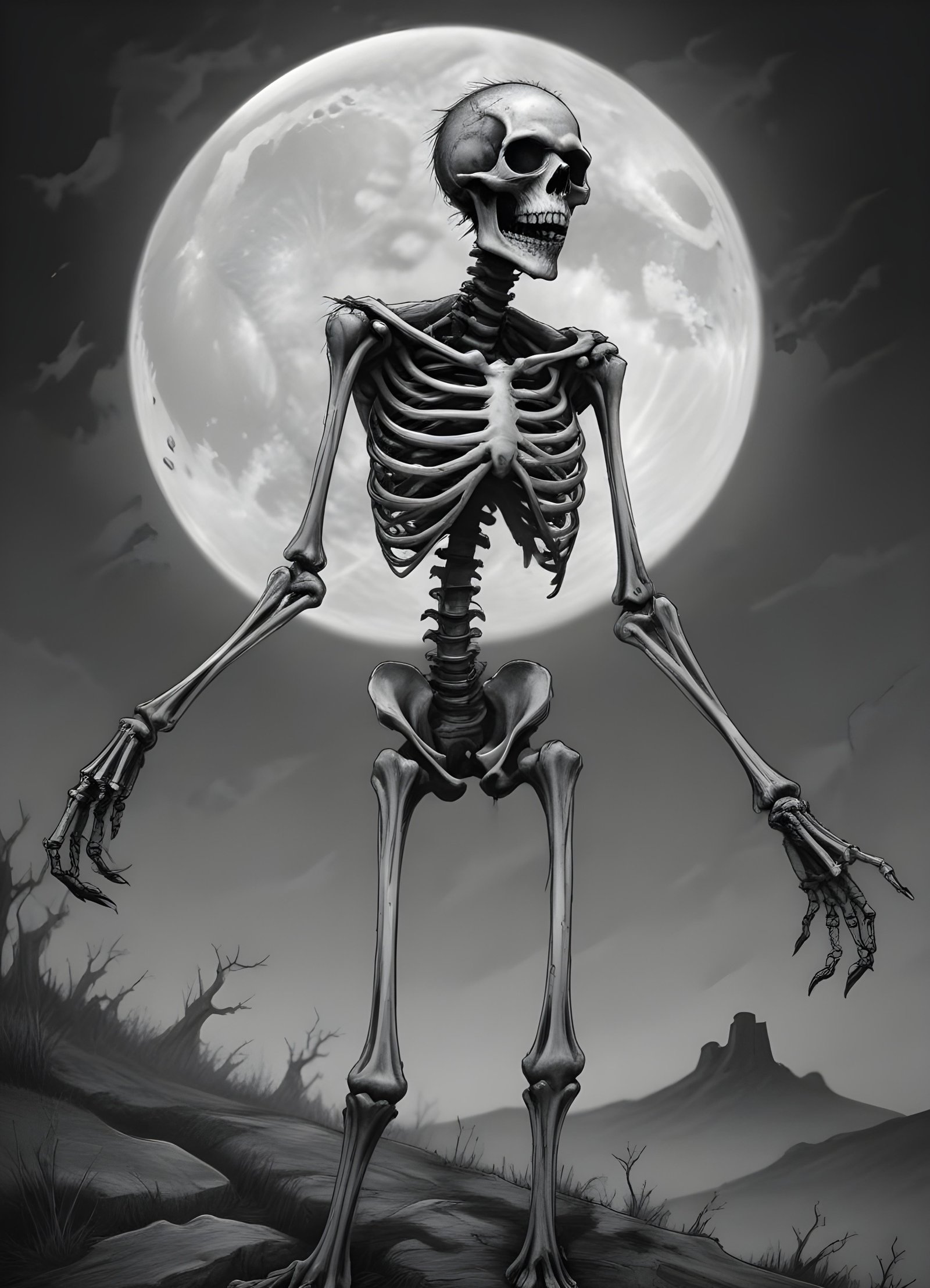 Detailed Zombie and Undead Horror Character Sketch Illustration Artwork