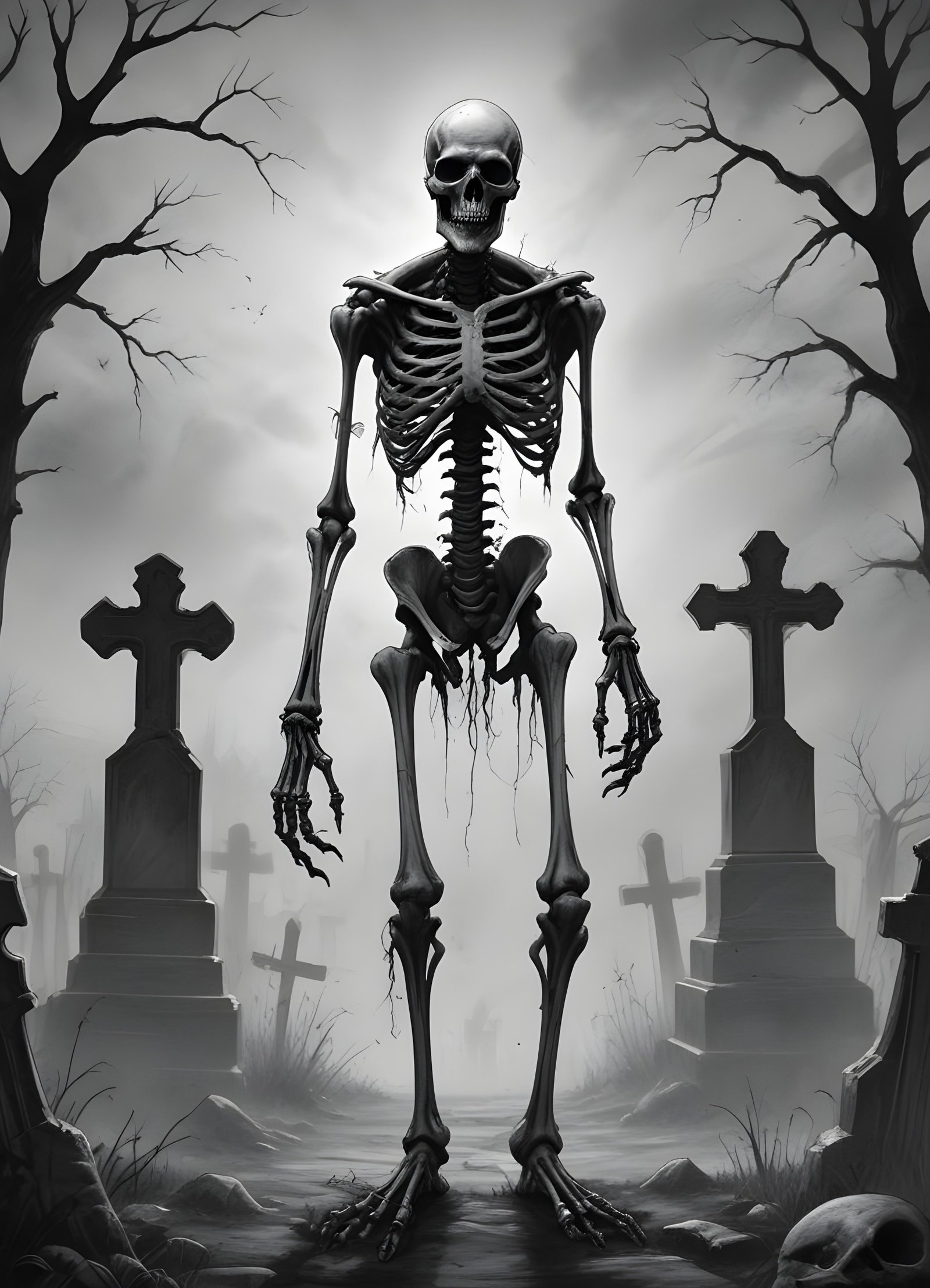 Detailed Zombie and Undead Horror Character Sketch Illustration Artwork