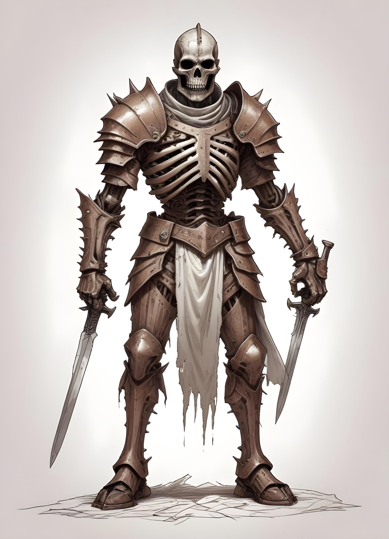 Detailed Zombie and Undead Horror Character Sketch Illustration Artwork