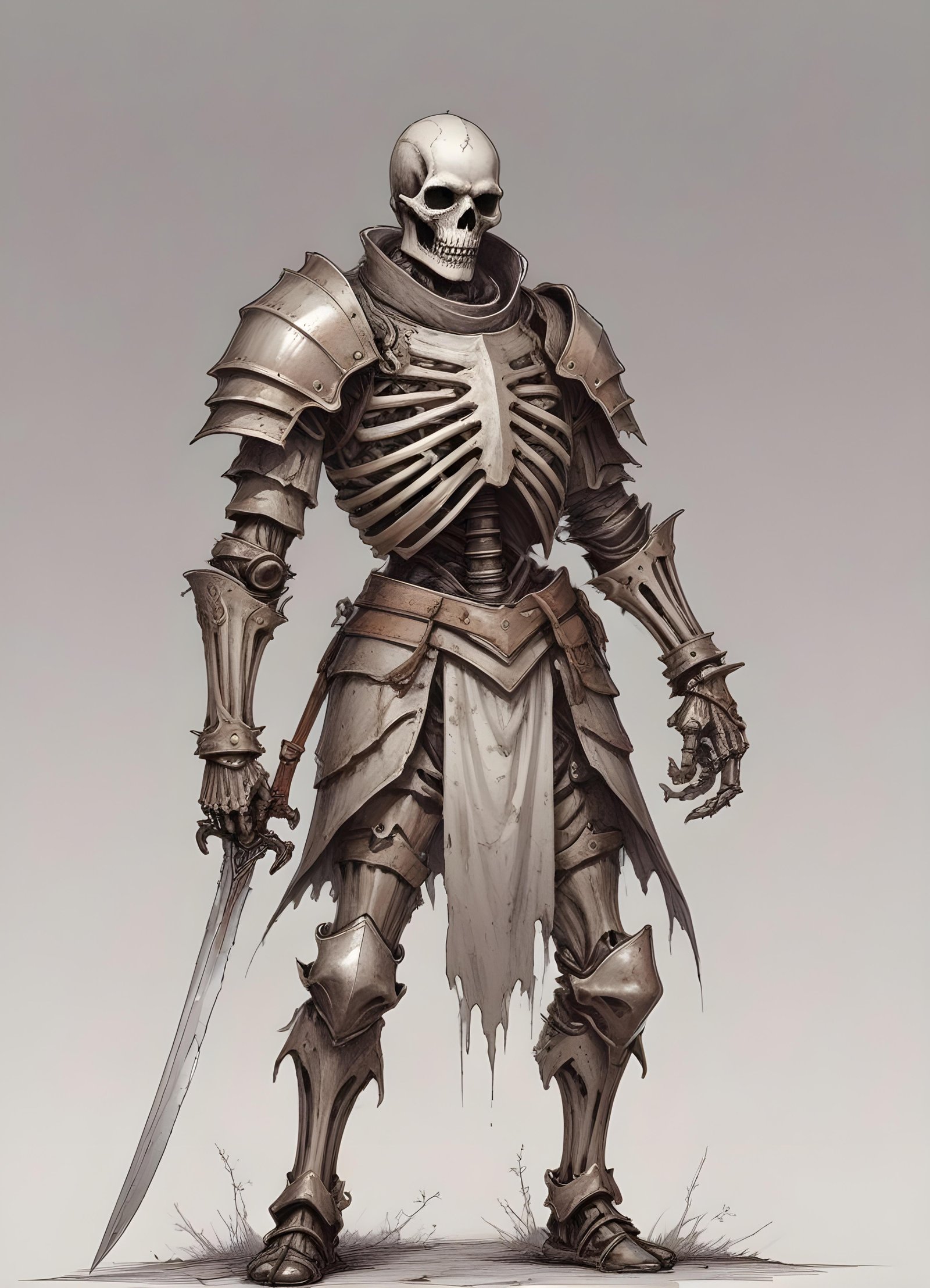 Detailed Zombie and Undead Horror Character Sketch Illustration Artwork