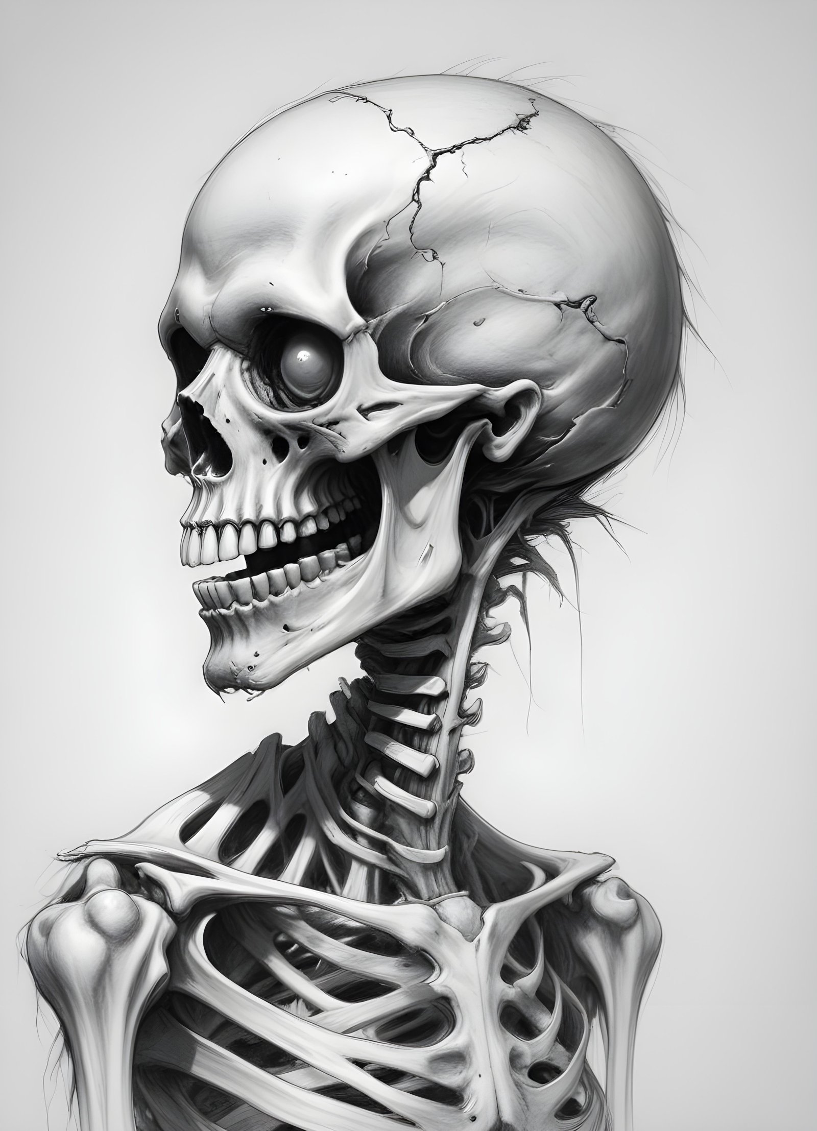 Detailed Zombie and Undead Horror Character Sketch Illustration Artwork