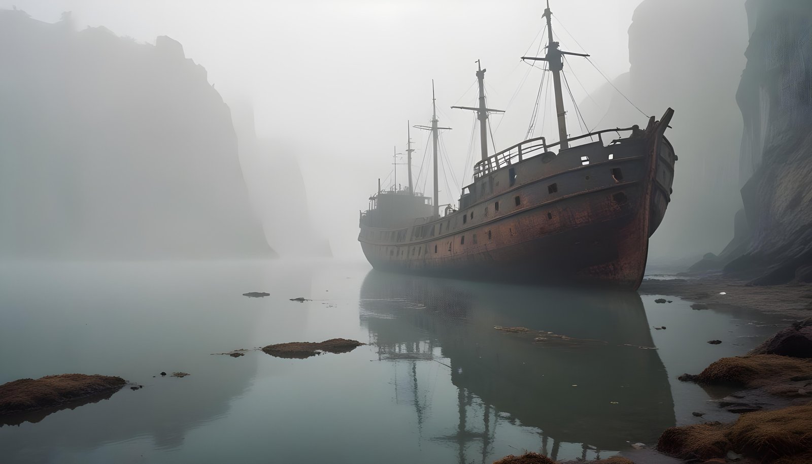 Majestic Sailing Ship on Ocean with Vintage Maritime Adventure Theme