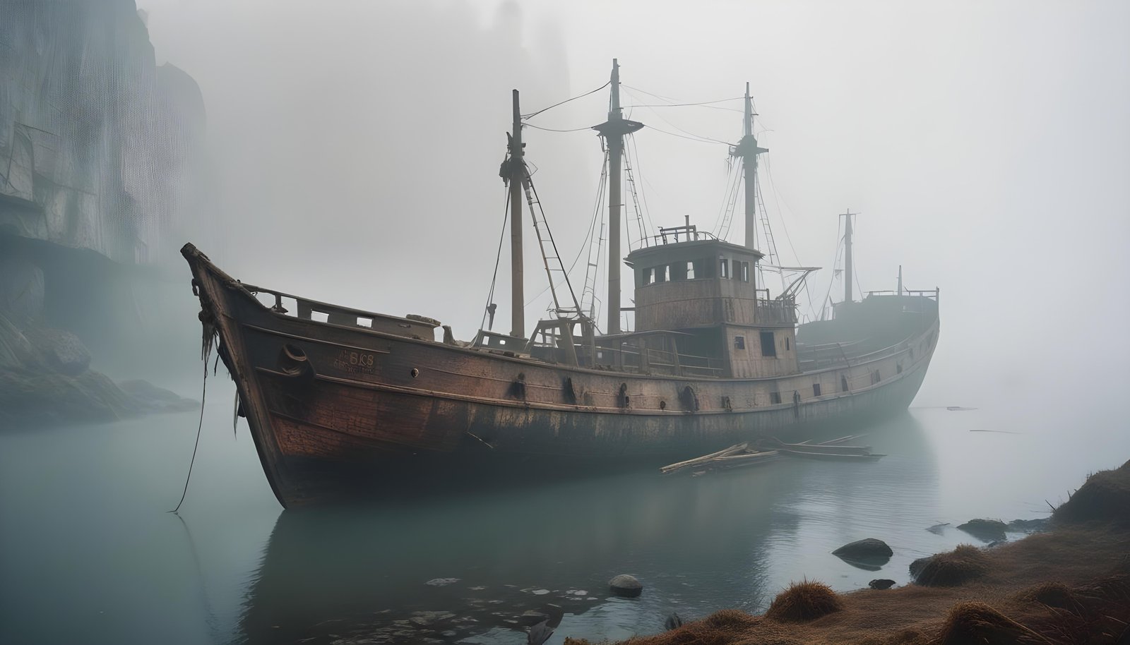 Majestic Sailing Ship on Ocean with Vintage Maritime Adventure Theme