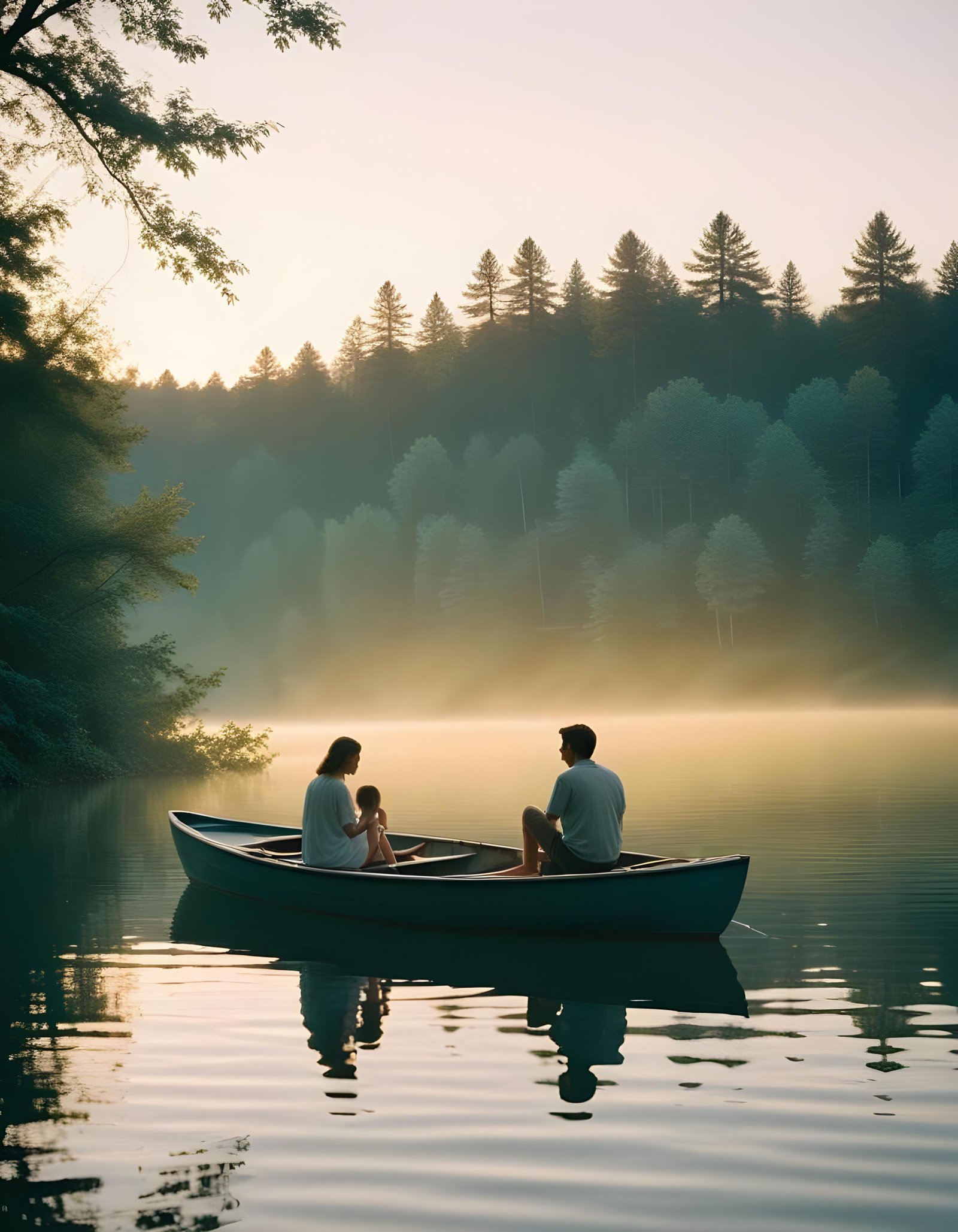 Romantic Couple Walking Together in Nature at Sunset and Moonlight Background