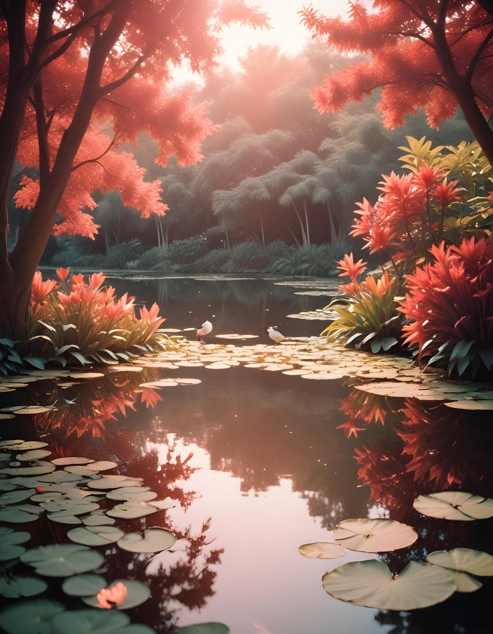 Romantic Couple Walking Together in Nature at Sunset and Moonlight Background