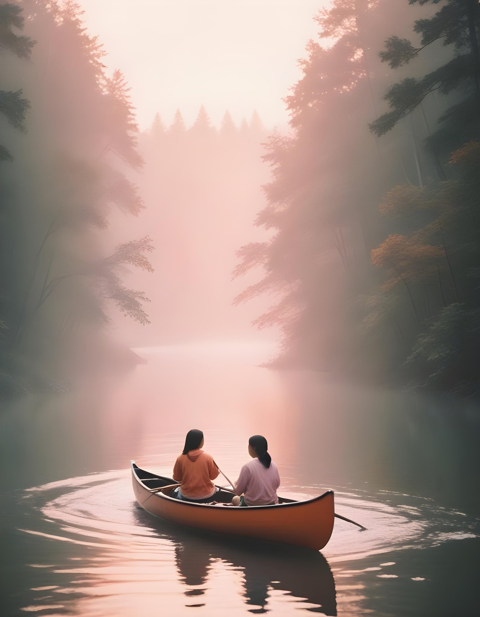 Romantic Couple Walking Together in Nature at Sunset and Moonlight Background