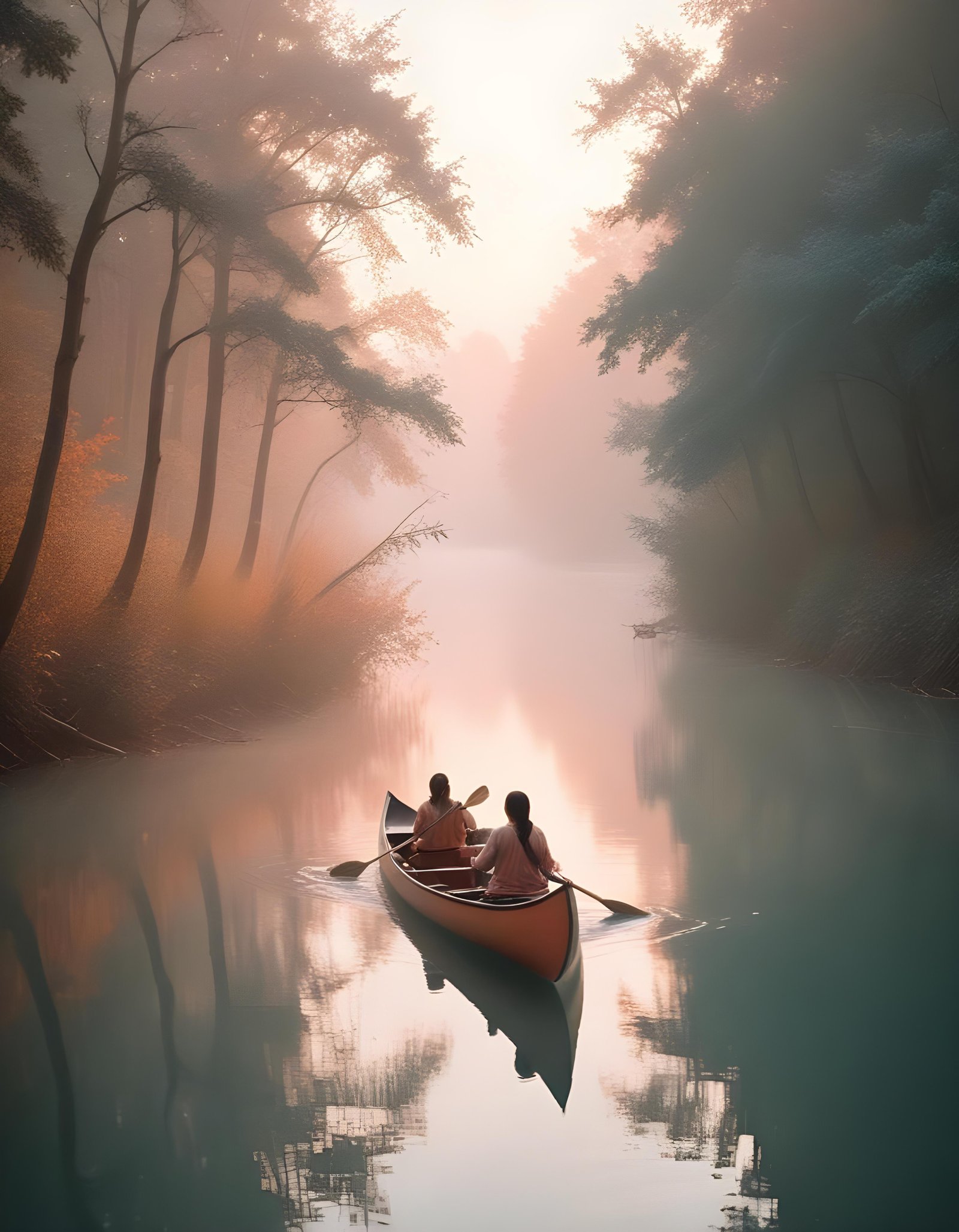 Romantic Couple Walking Together in Nature at Sunset and Moonlight Background