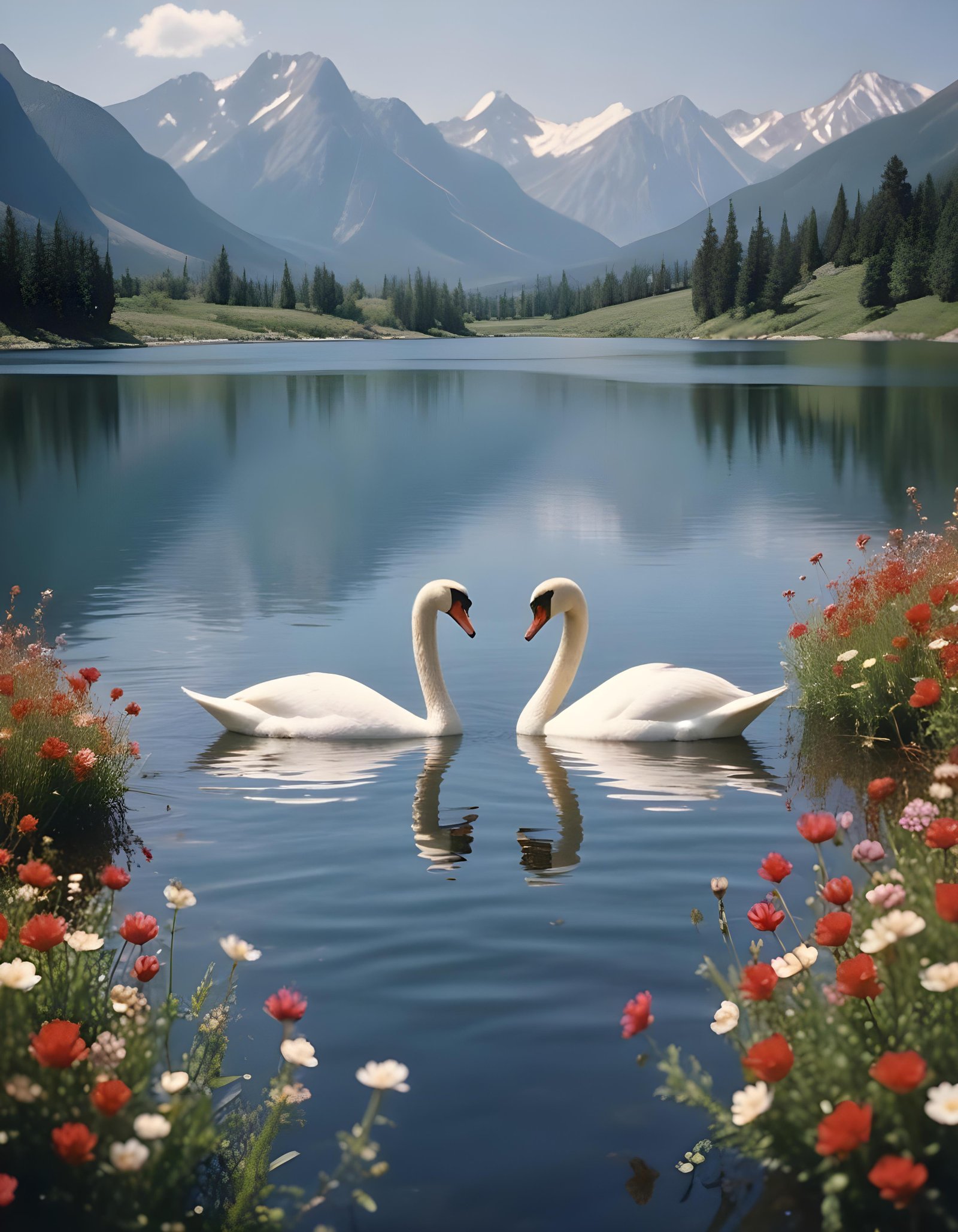 Romantic Couple Walking Together in Nature at Sunset and Moonlight Background