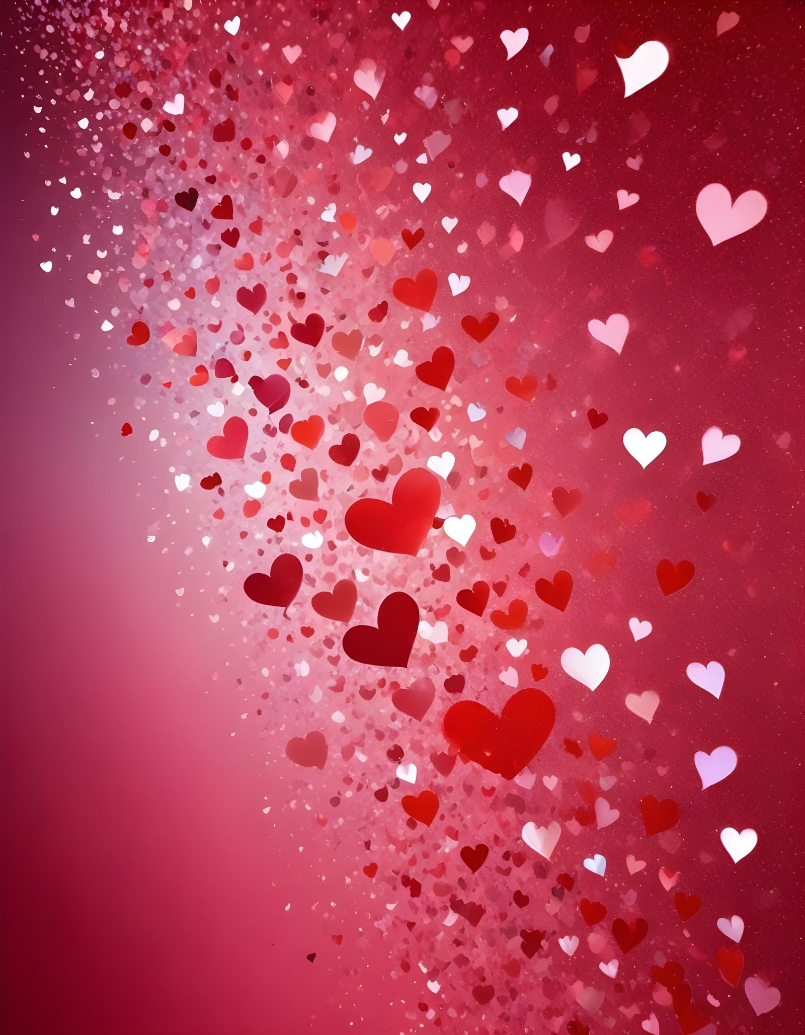 Romantic Heart Background with Love Theme and Valentine Day Design
