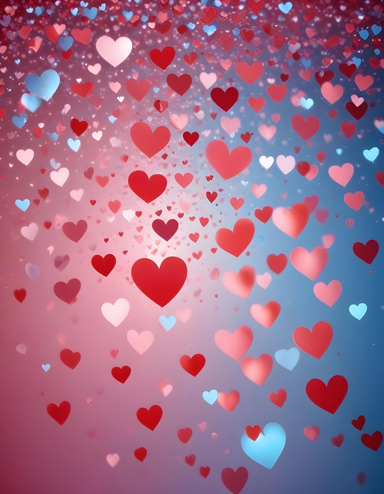 Romantic Heart Background with Love Theme and Valentine Day Design