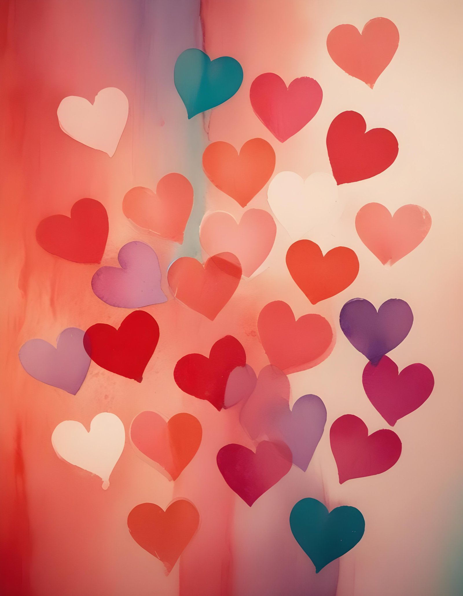 Romantic Heart Background with Love Theme and Valentine Day Design