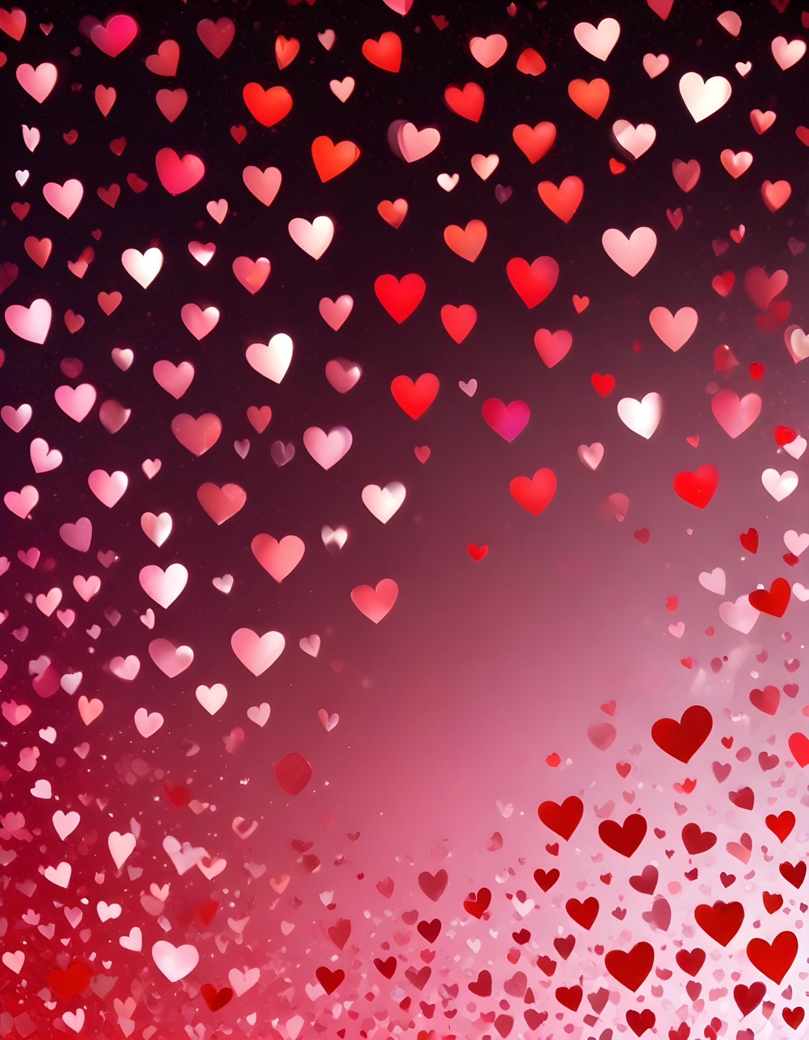 Romantic Heart Background with Love Theme and Valentine Day Design