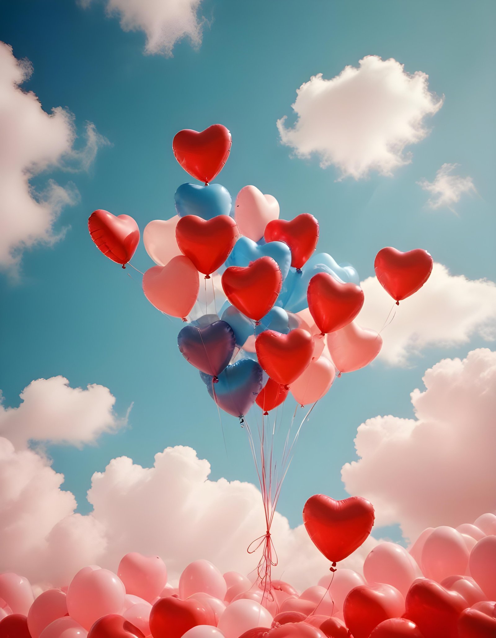 Romantic Heart Background with Love Theme and Valentine Day Design