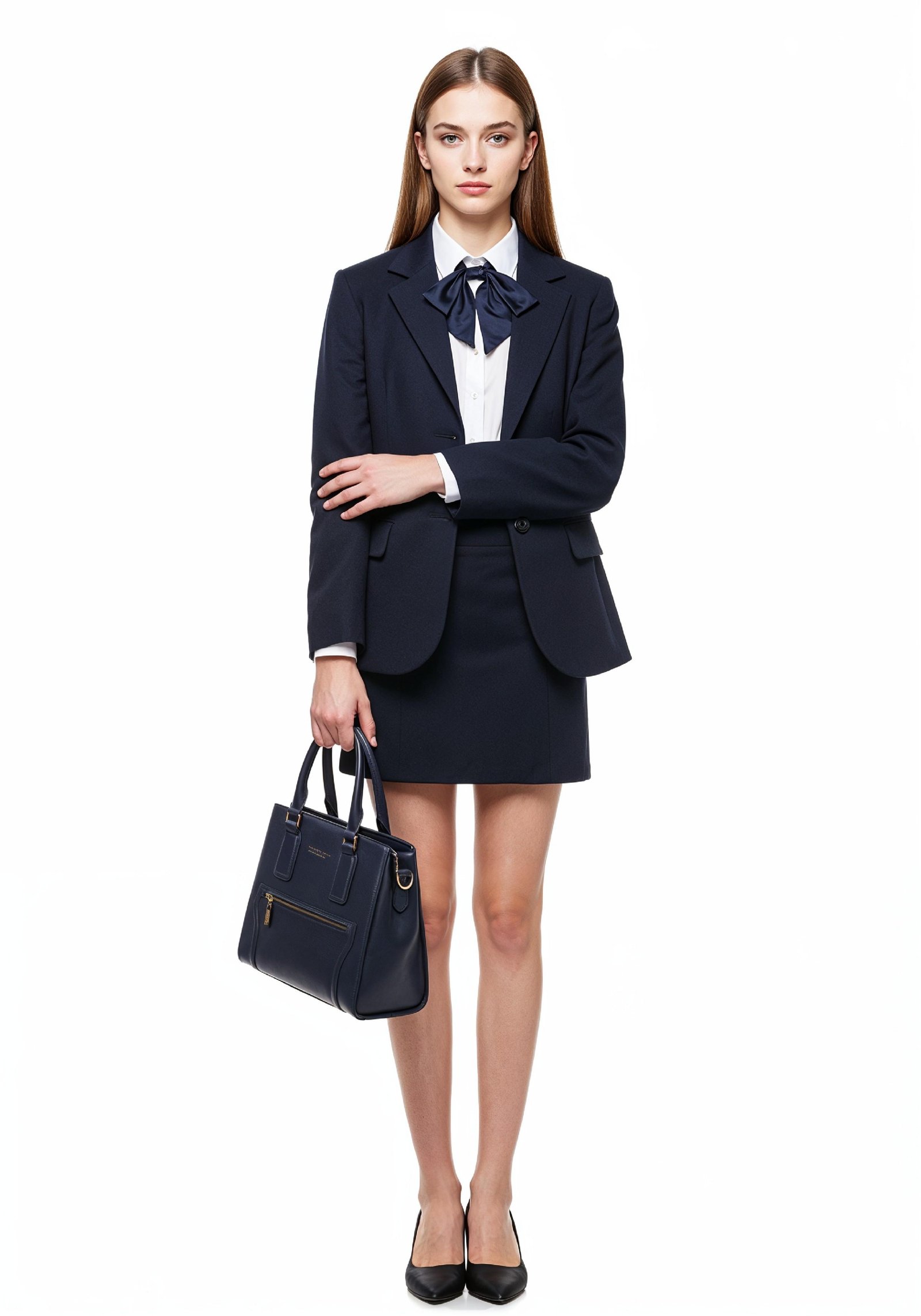 Beautiful Young Businesswoman in Professional Office Attire
