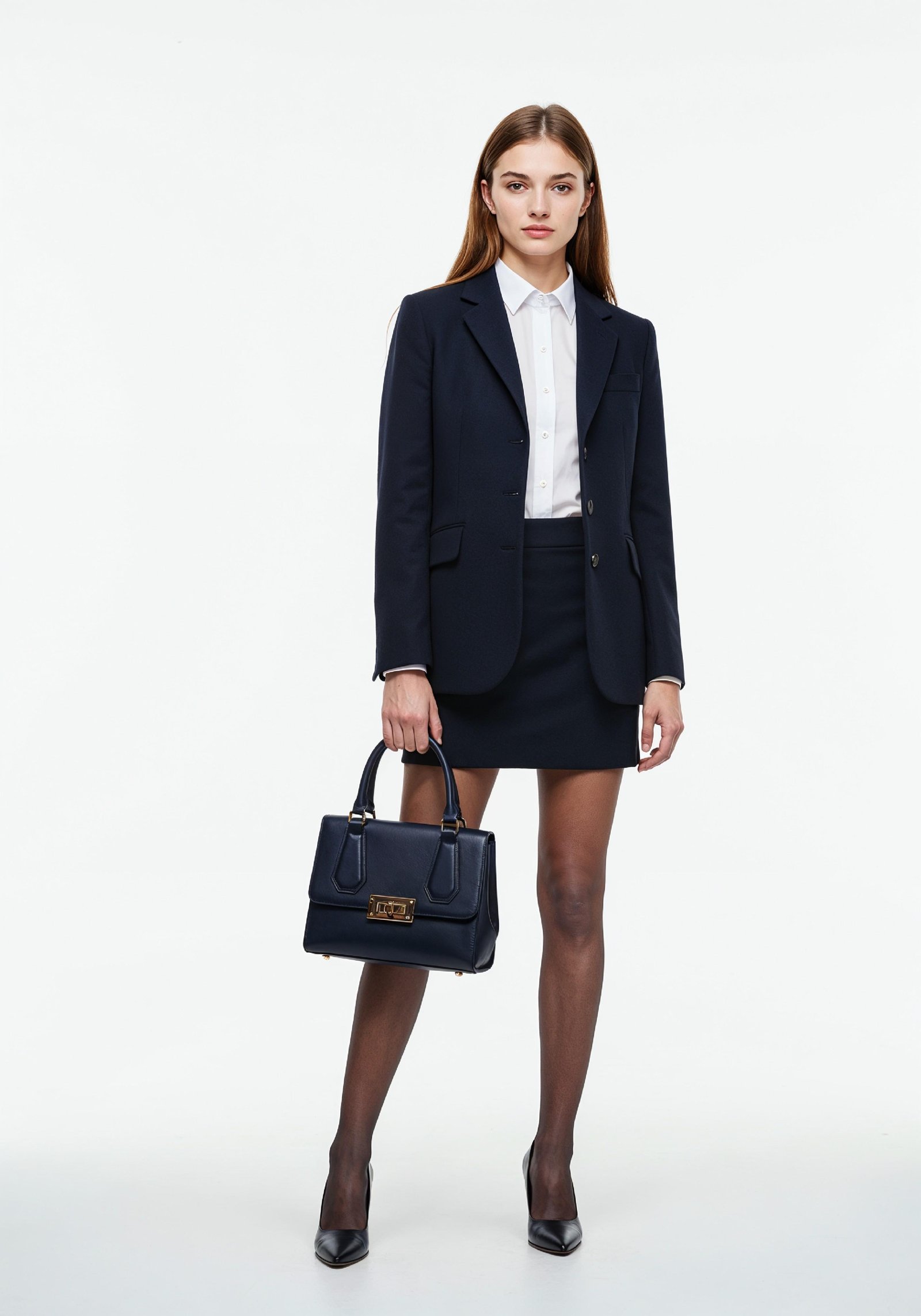 Beautiful Young Businesswoman in Professional Office Attire