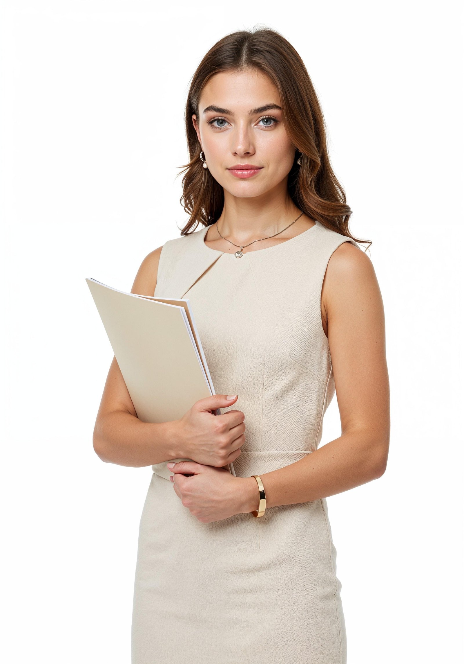 Beautiful Young Businesswoman in Professional Office Attire