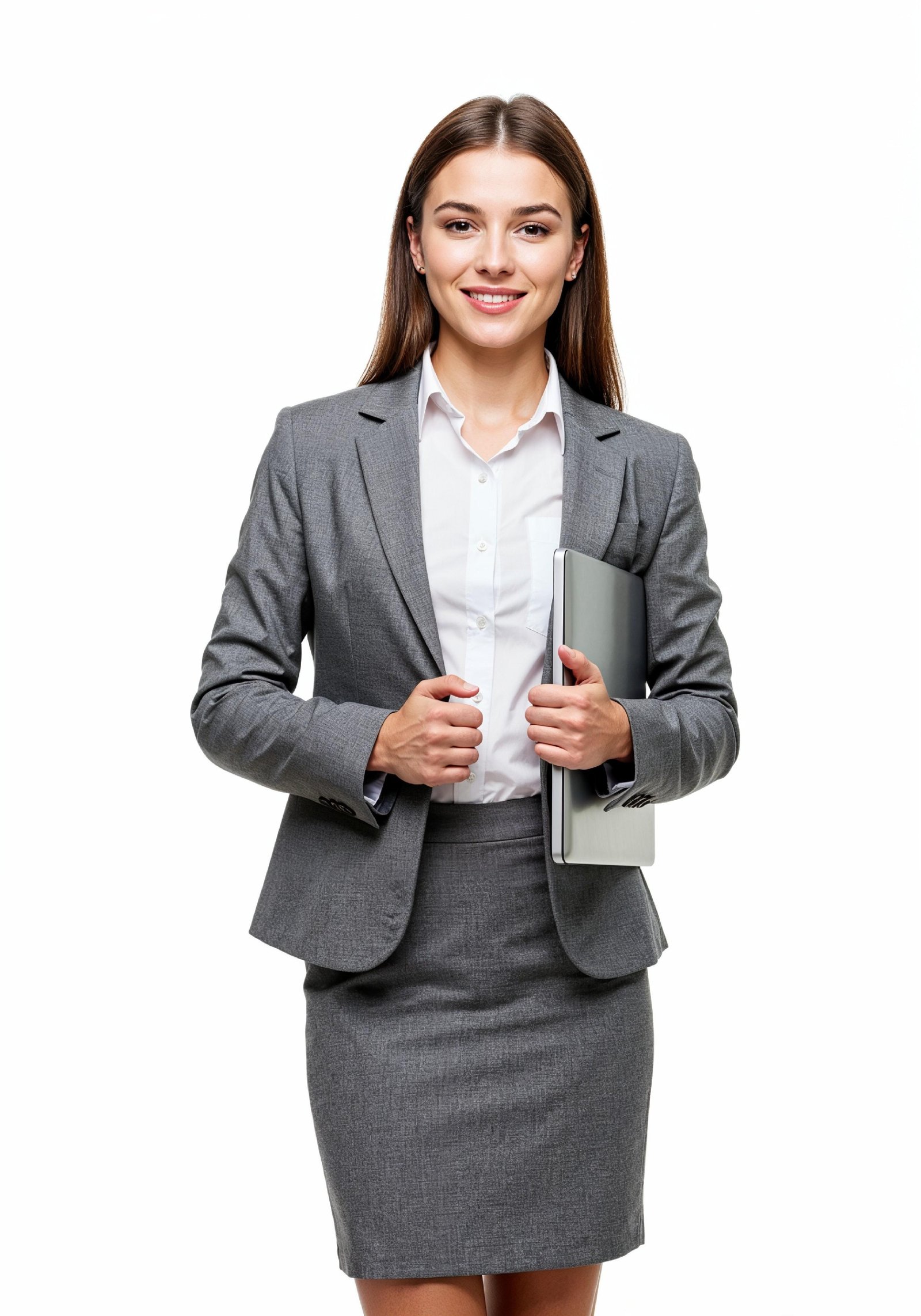 Beautiful Young Businesswoman in Professional Office Attire