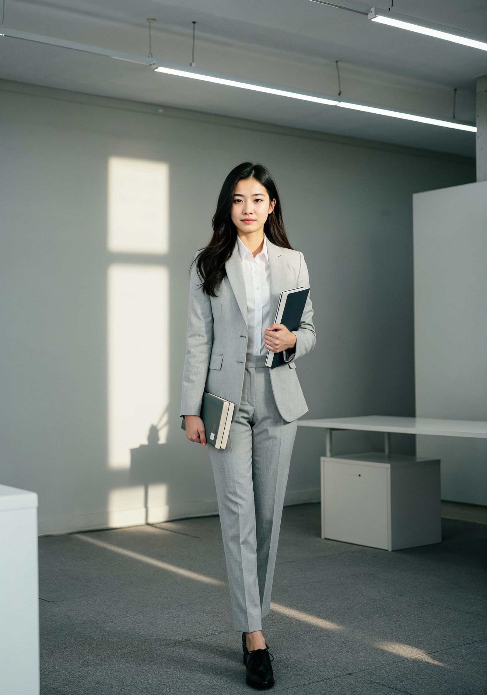 Confident Young Businesswoman in Professional Corporate Attire Office Portrait