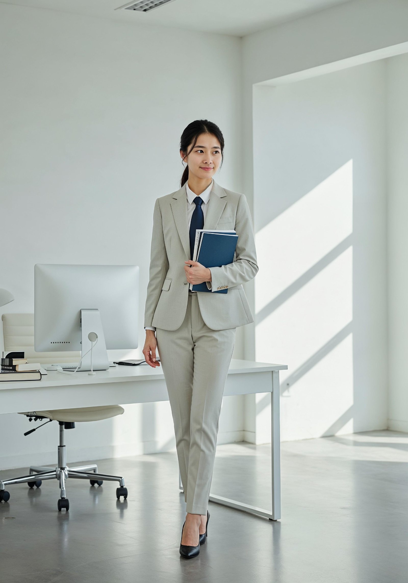 Confident Young Businesswoman in Professional Corporate Attire Office Portrait