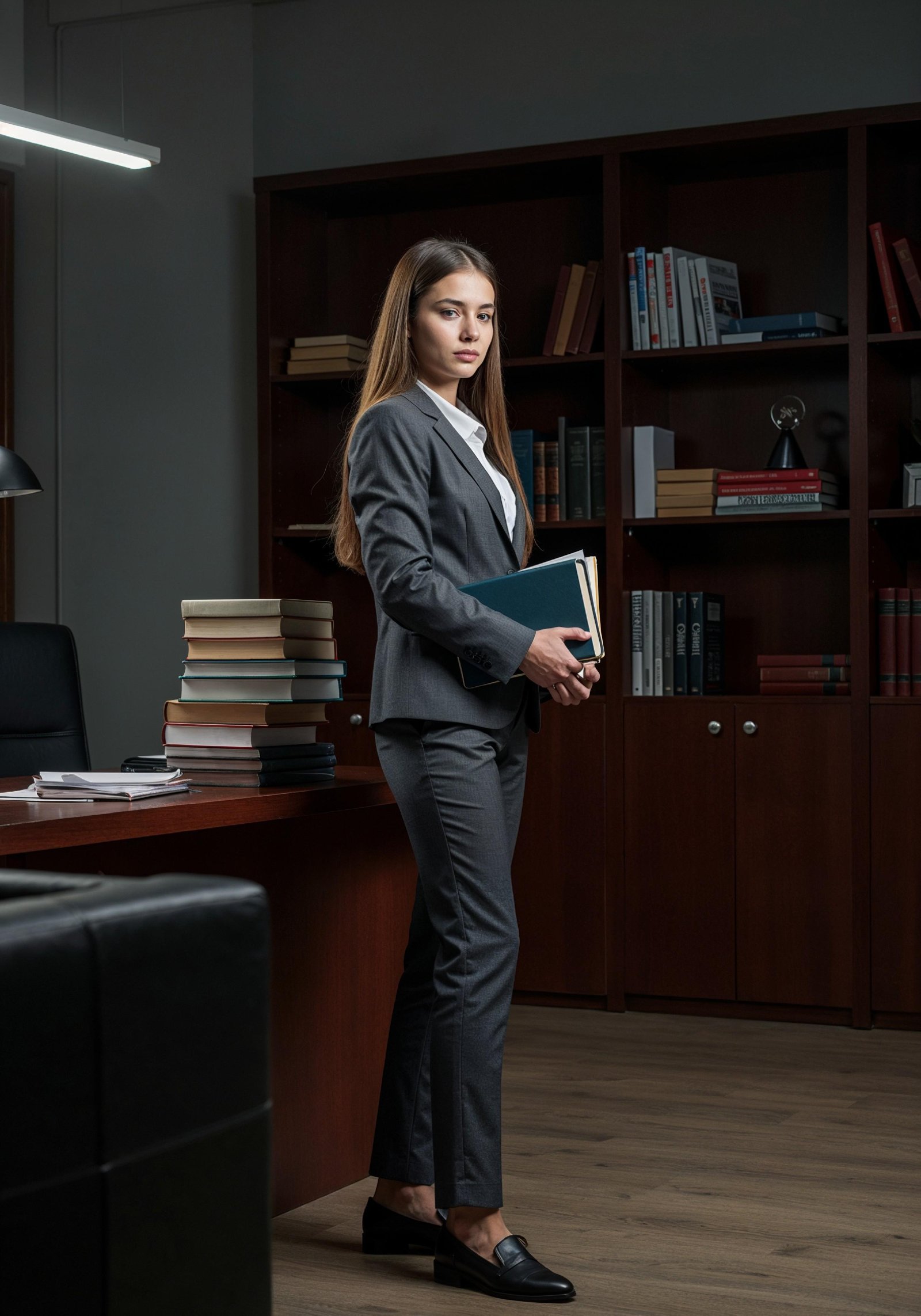 Confident Young Businesswoman in Professional Corporate Attire Office Portrait