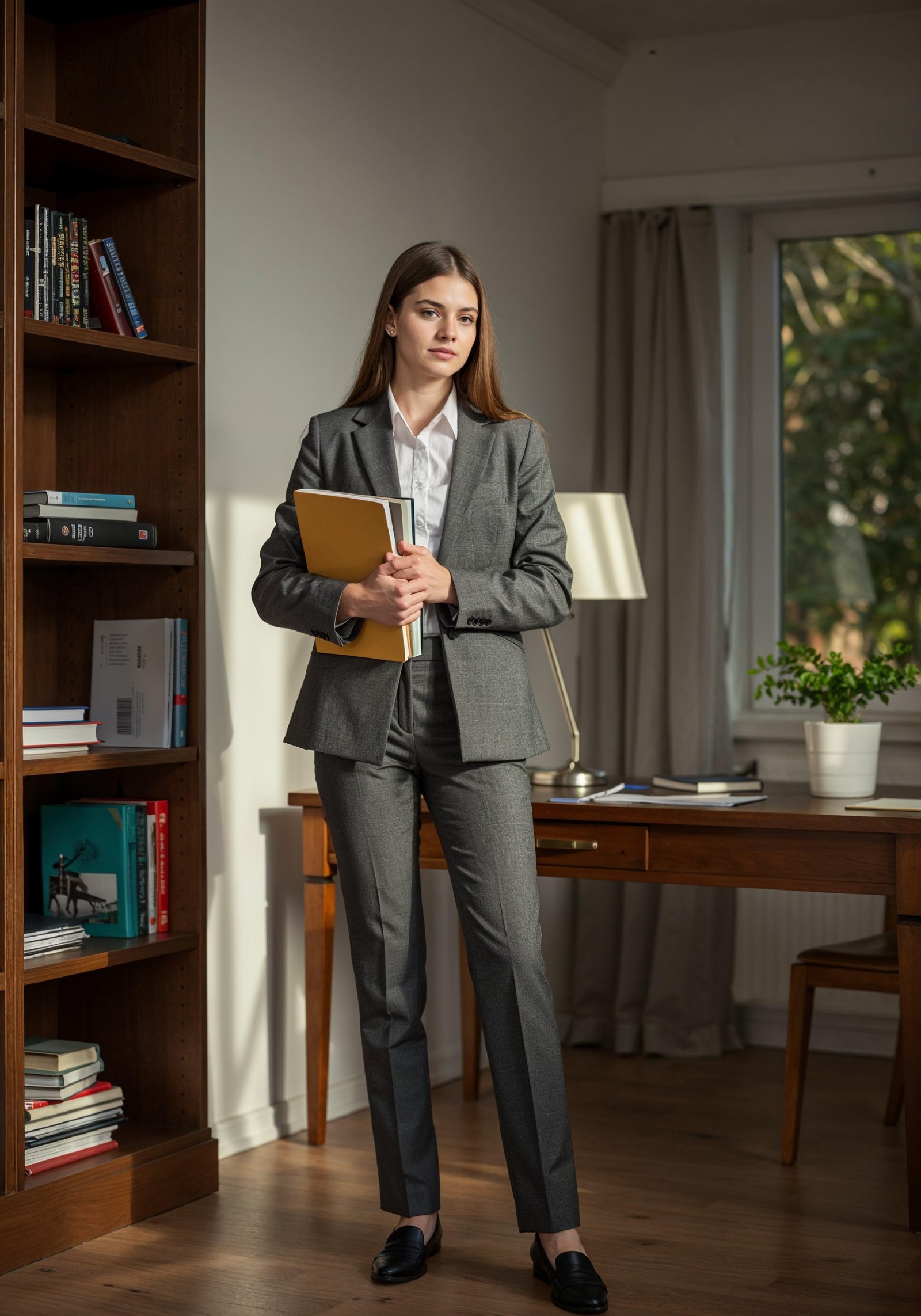 Confident Young Businesswoman in Professional Corporate Attire Office Portrait