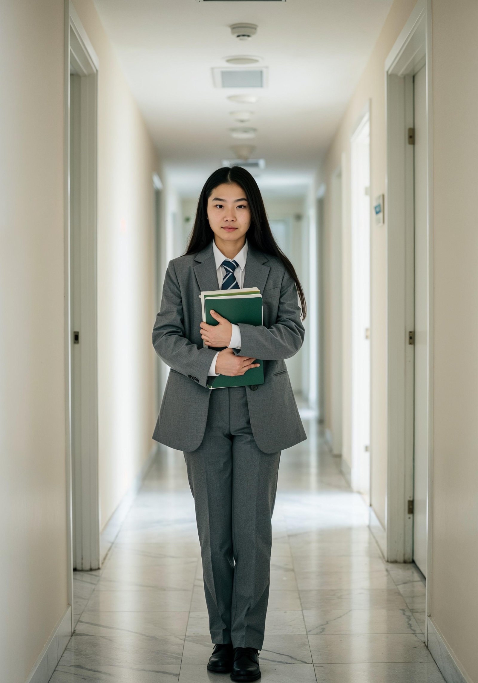 Confident Young Businesswoman in Professional Corporate Attire Office Portrait