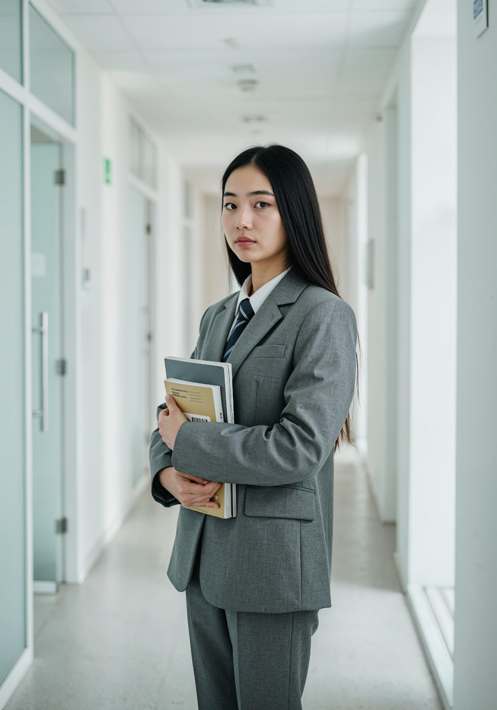 Confident Young Businesswoman in Professional Corporate Attire Office Portrait