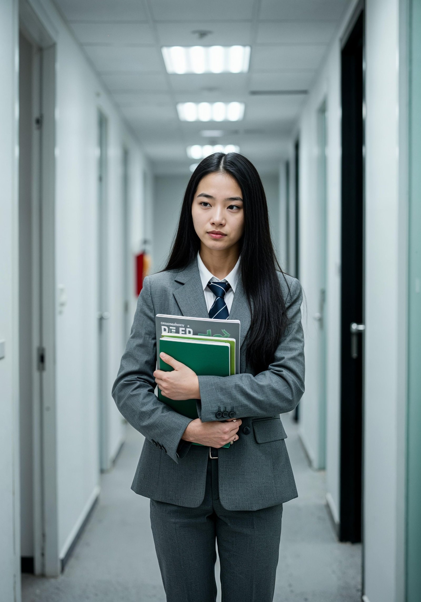 Confident Young Businesswoman in Professional Corporate Attire Office Portrait
