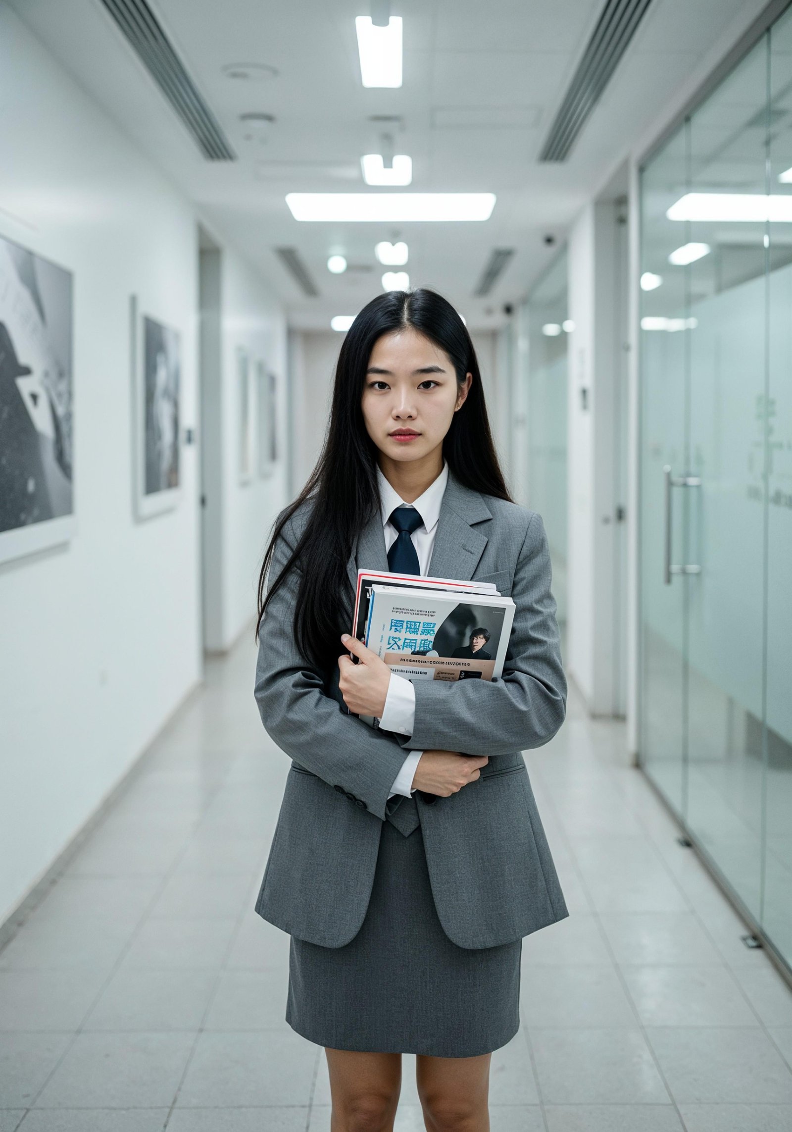 Confident Young Businesswoman in Professional Corporate Attire Office Portrait