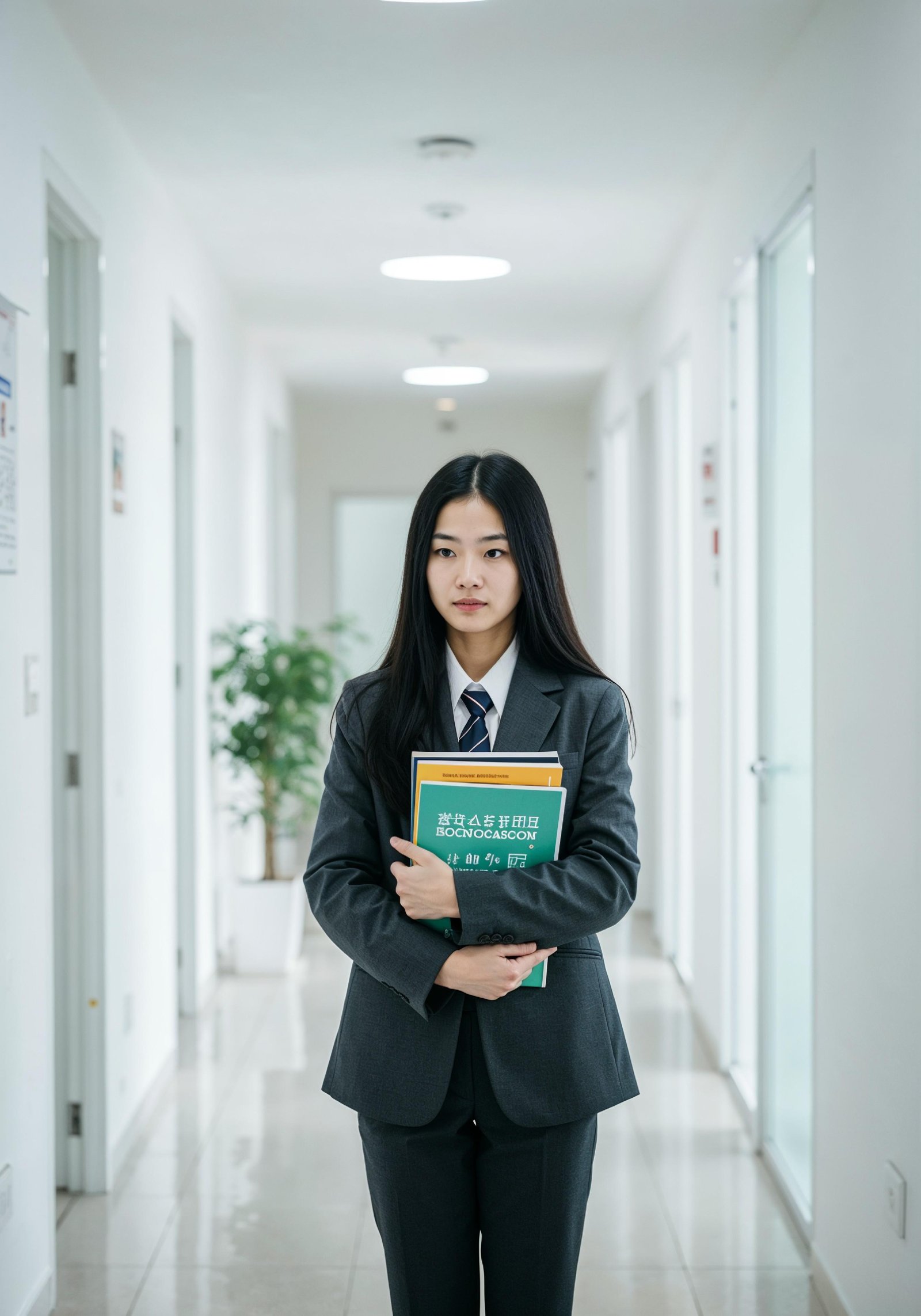 Confident Young Businesswoman in Professional Corporate Attire Office Portrait