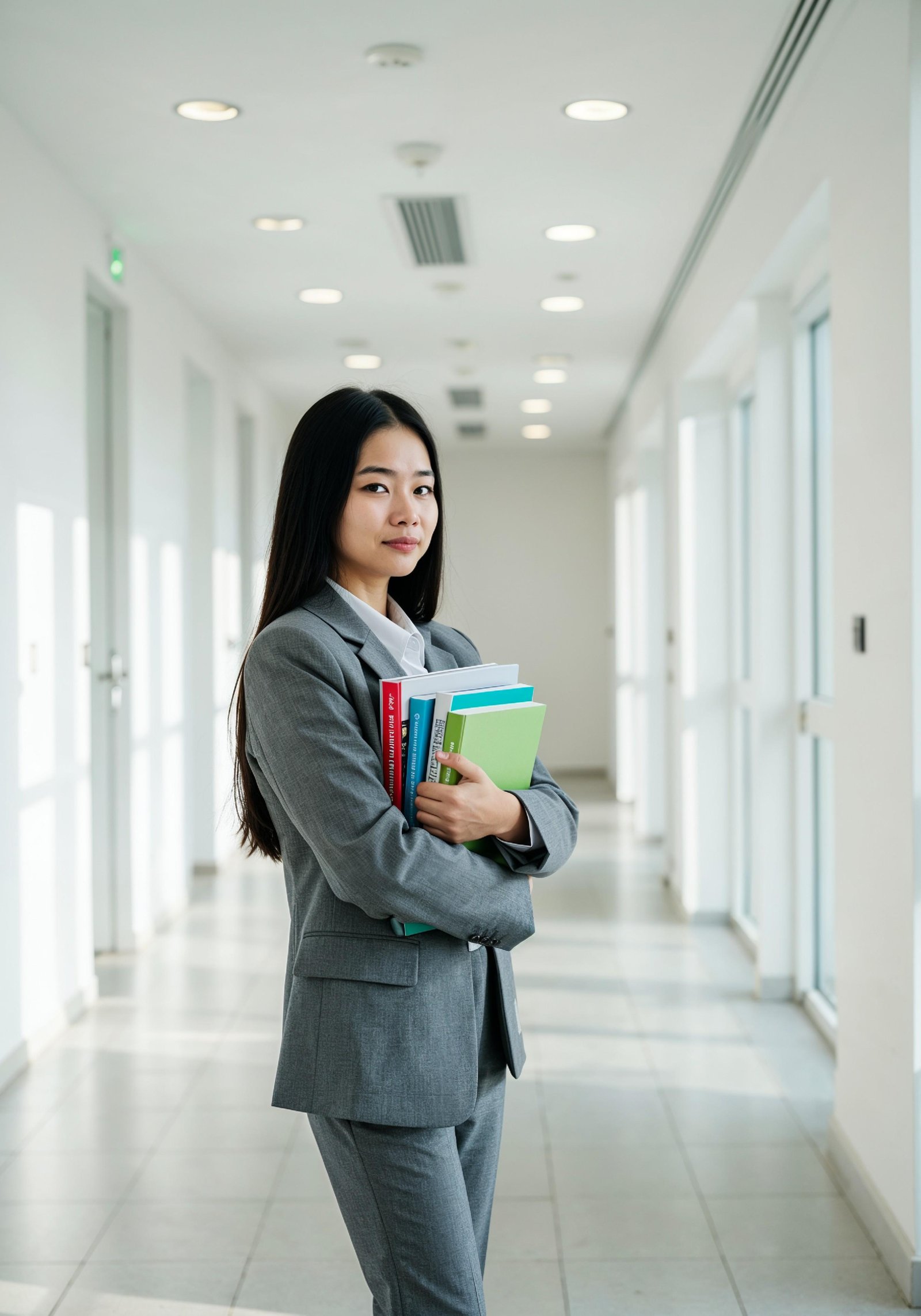 Confident Young Businesswoman in Professional Corporate Attire Office Portrait