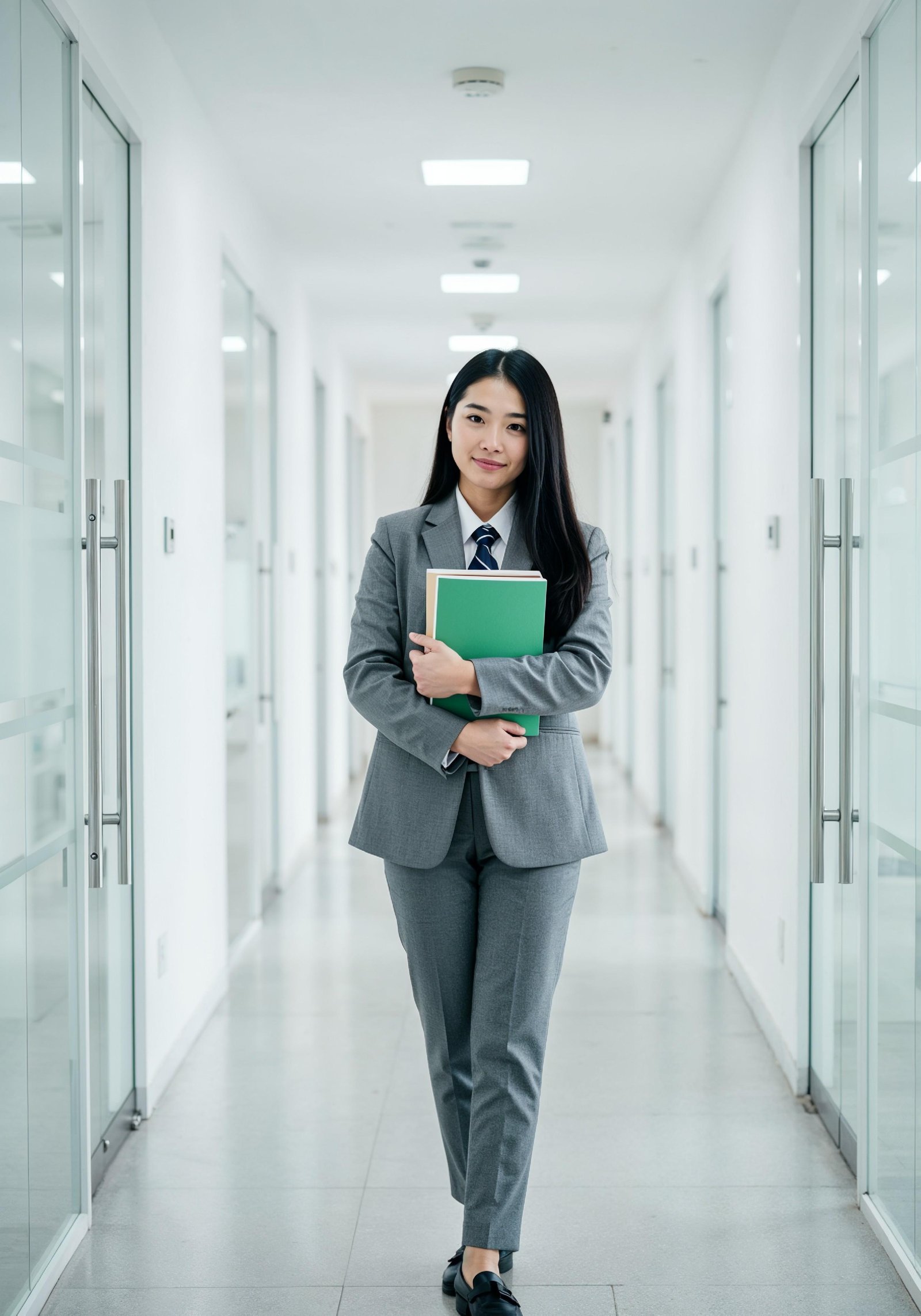 Confident Young Businesswoman in Professional Corporate Attire Office Portrait