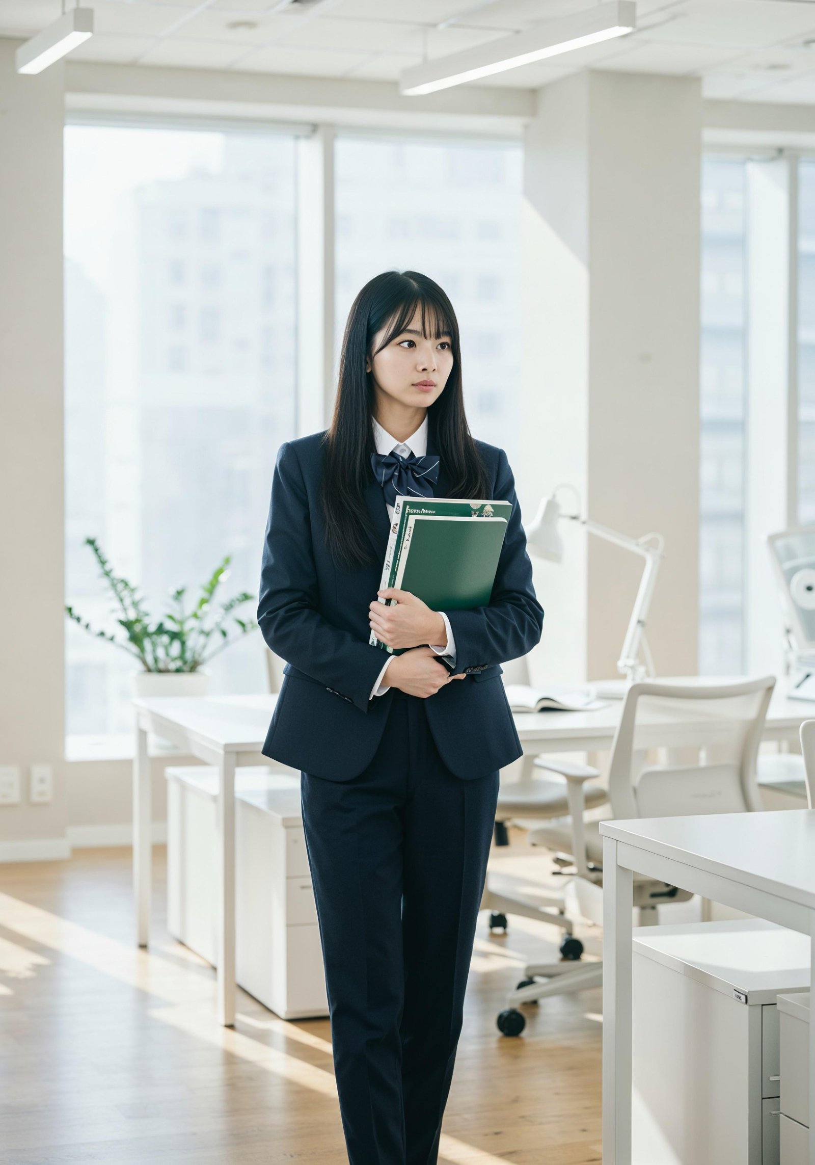 Confident Young Businesswoman in Professional Corporate Attire Office Portrait