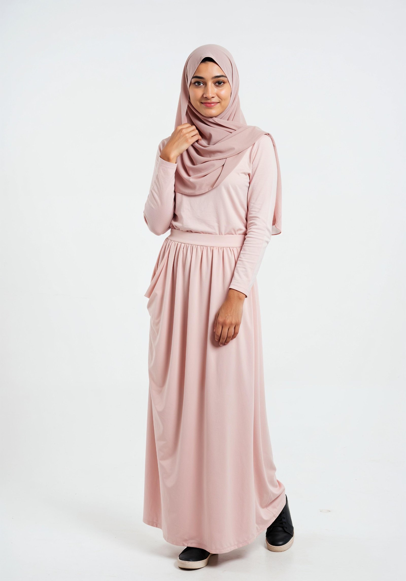 Young Muslim Woman in Modest Traditional Attire Educational Portrait