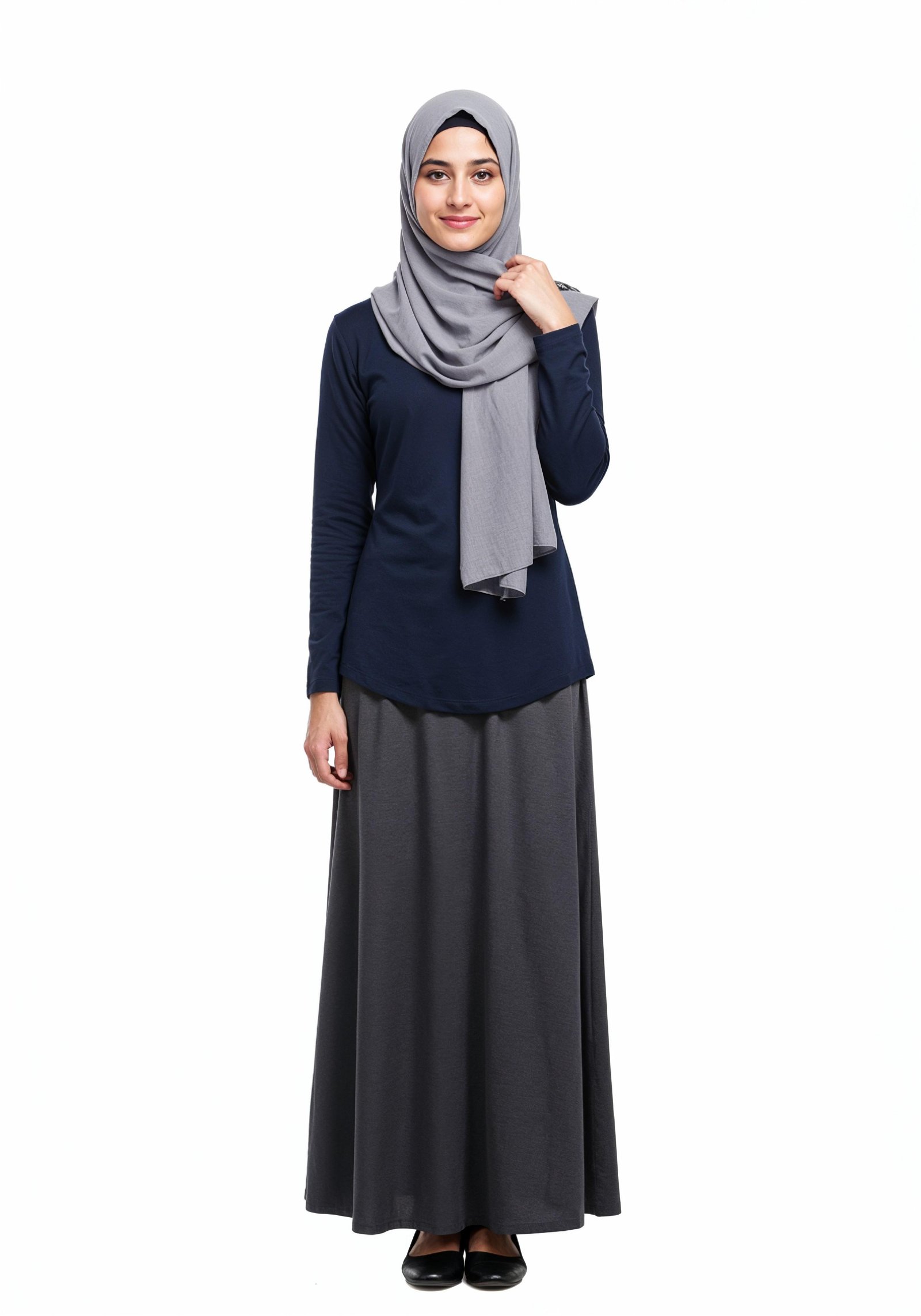 Young Muslim Woman in Modest Traditional Attire Educational Portrait
