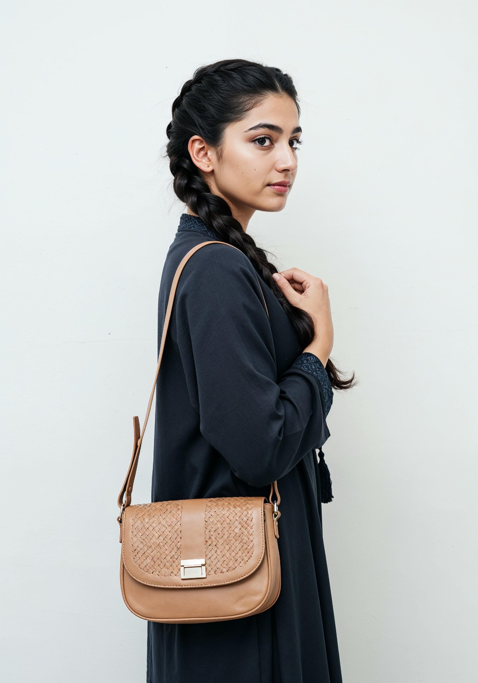 Young Muslim Woman in Modest Traditional Attire Educational Portrait