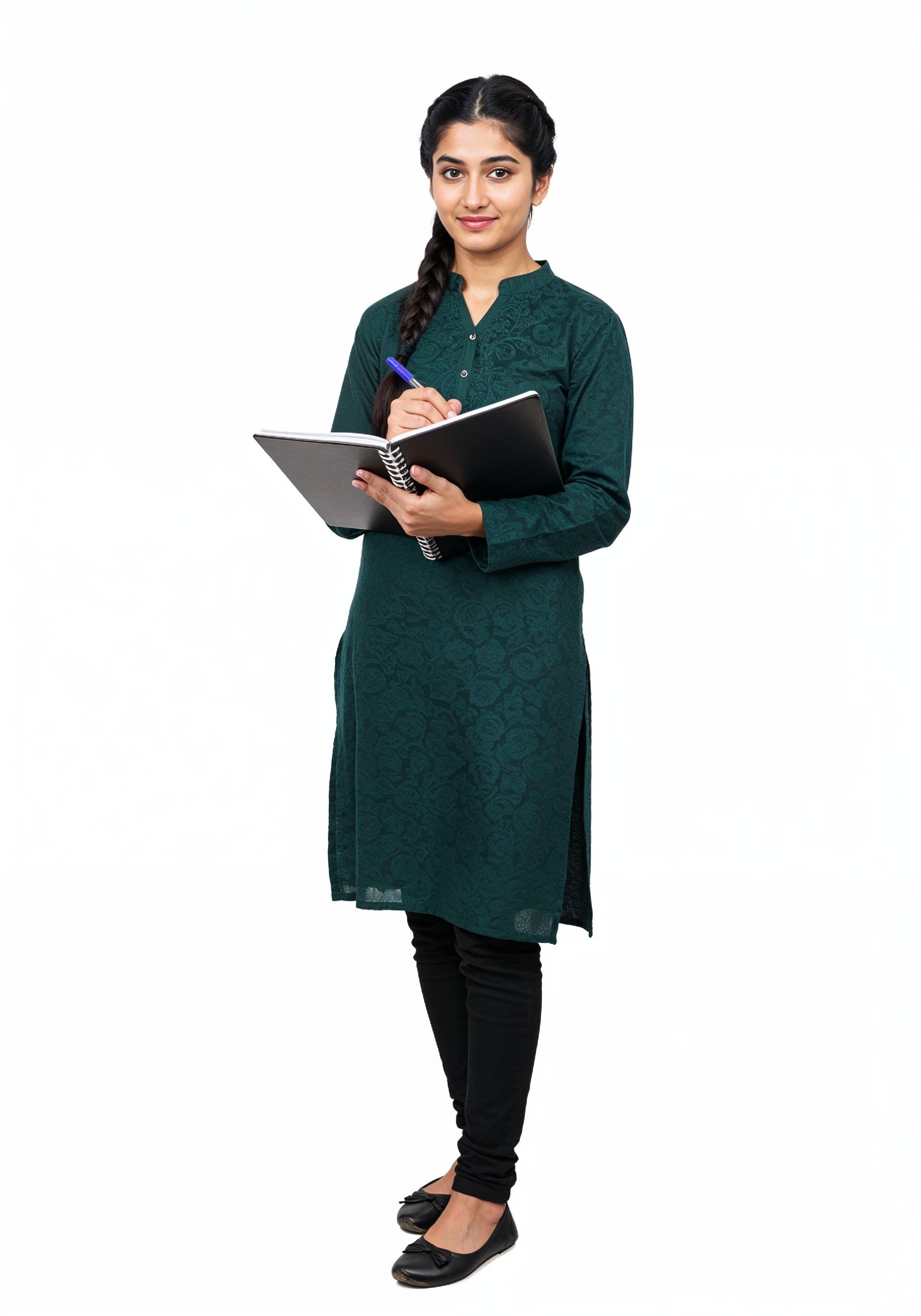 Young Muslim Woman in Modest Traditional Attire Educational Portrait
