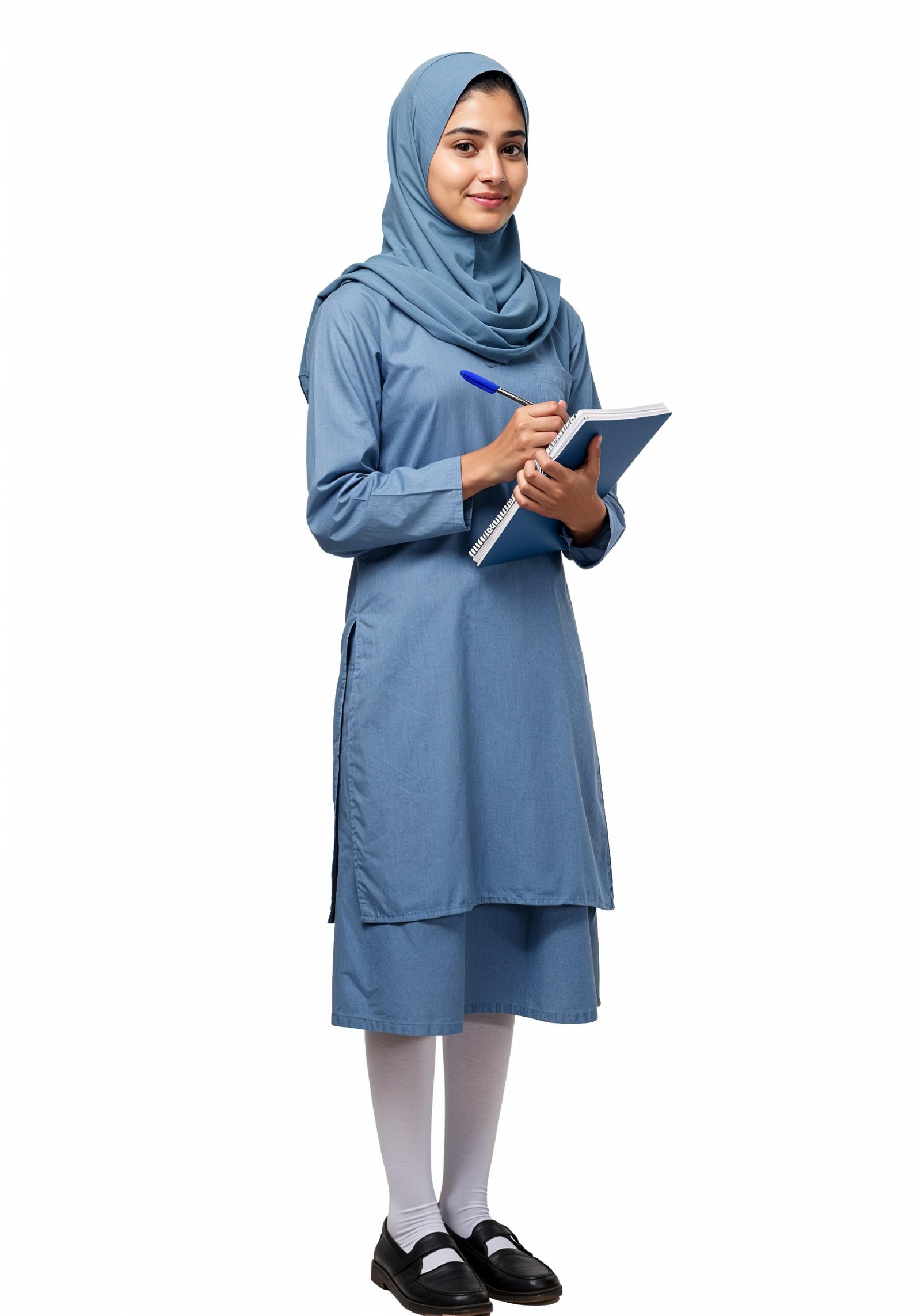 Young Muslim Woman in Modest Traditional Attire Educational Portrait