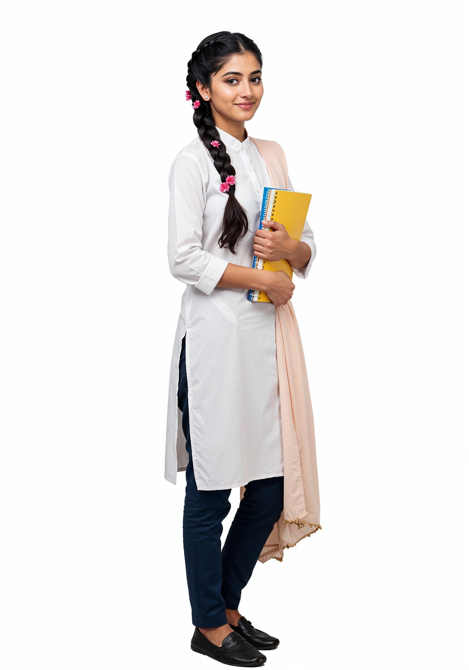 Young Muslim Woman in Modest Traditional Attire Educational Portrait